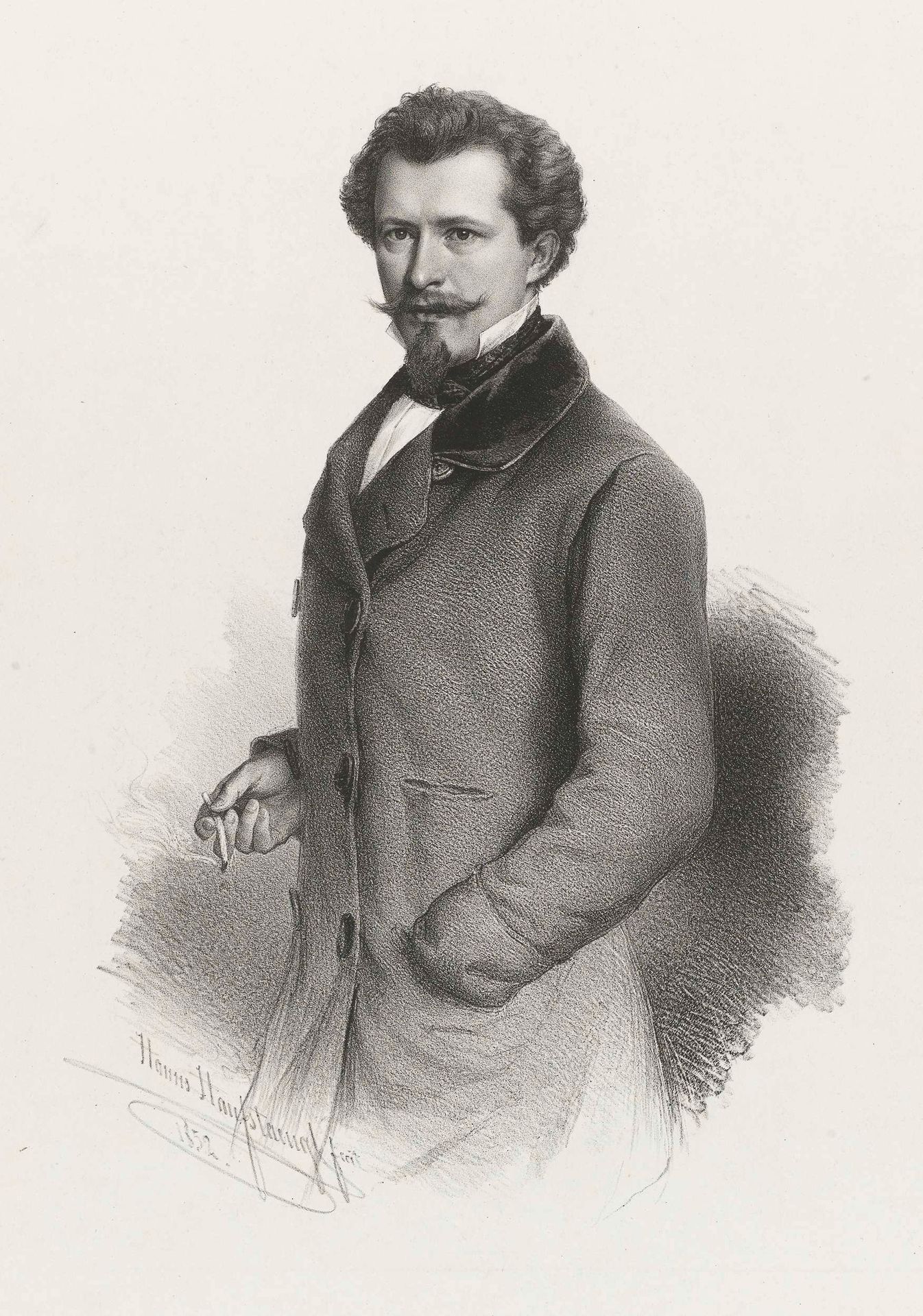 Zelfportret by Hanns Hanfstaengl