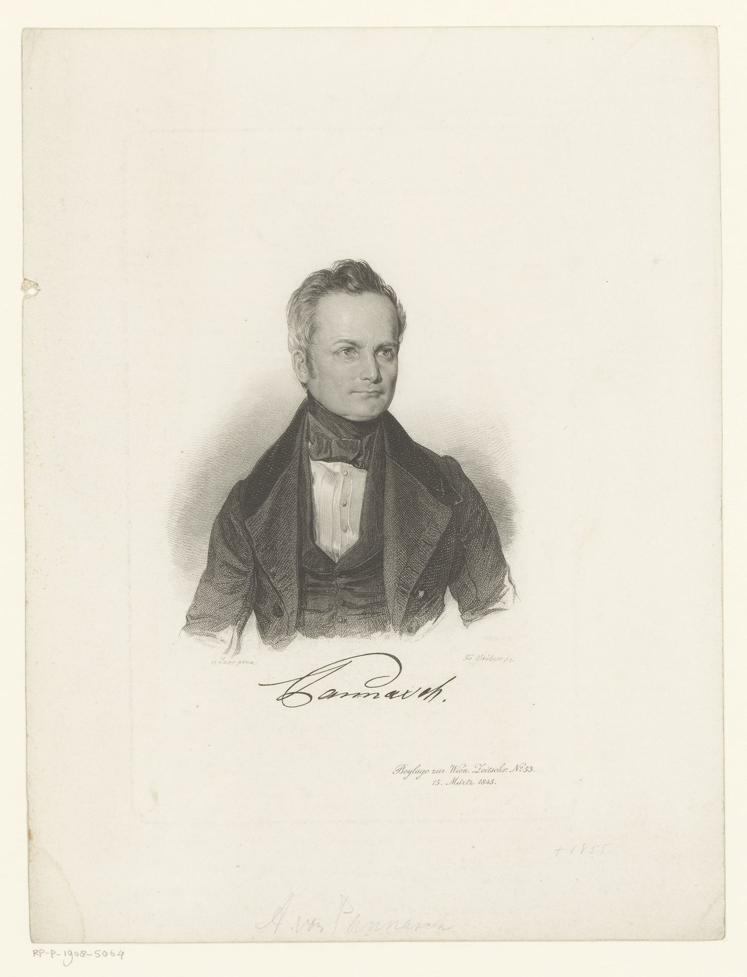 Portret van Anton Pannasch by Franz Stöber