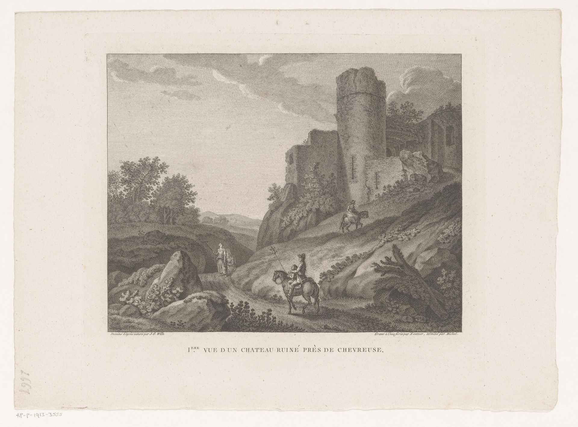 Landschap met een ruïne by J.L.L.C. Zentner