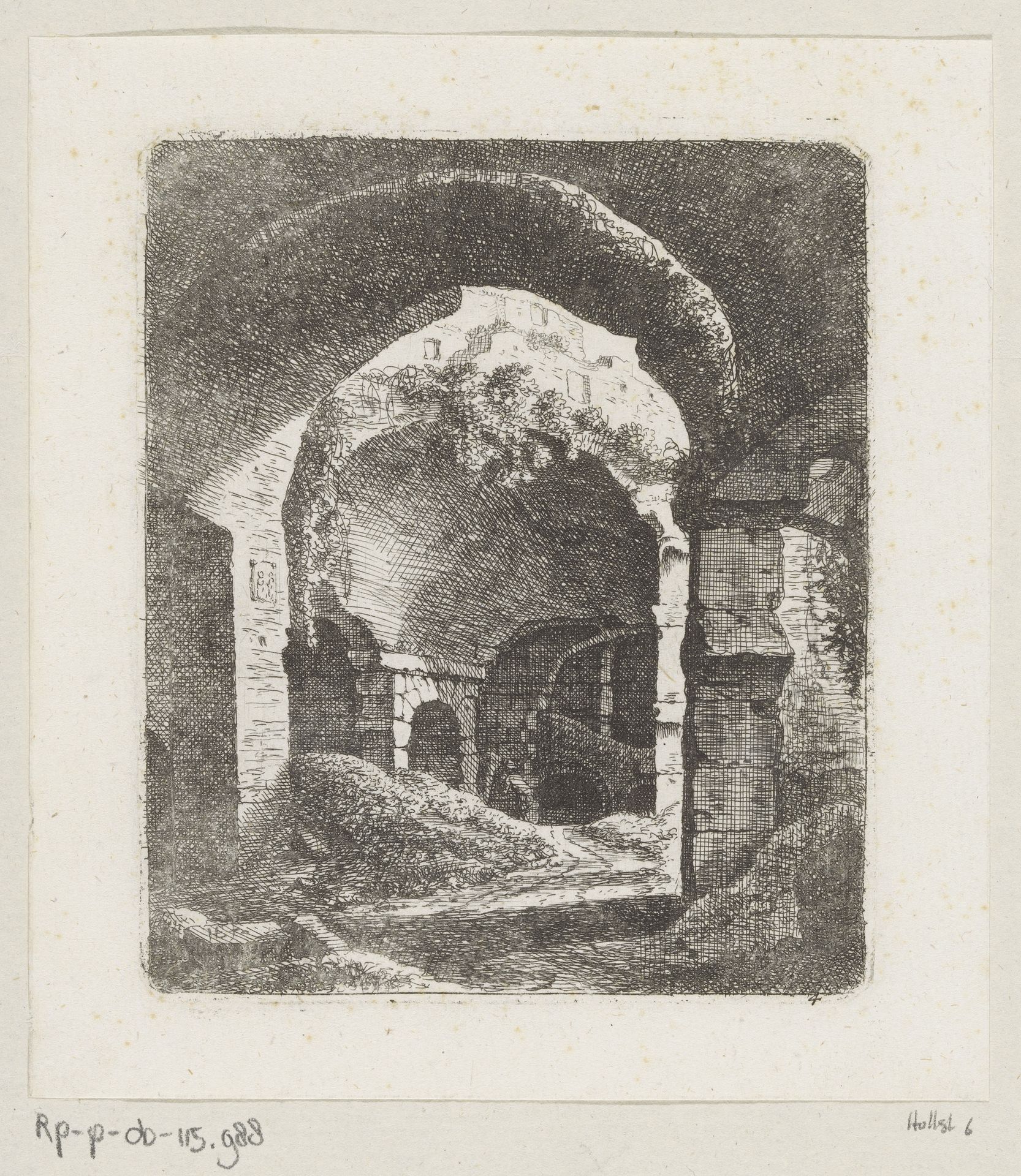 Gezicht op de ruïnes van het Colosseum by Johann Franz (der Ältere) Ermels