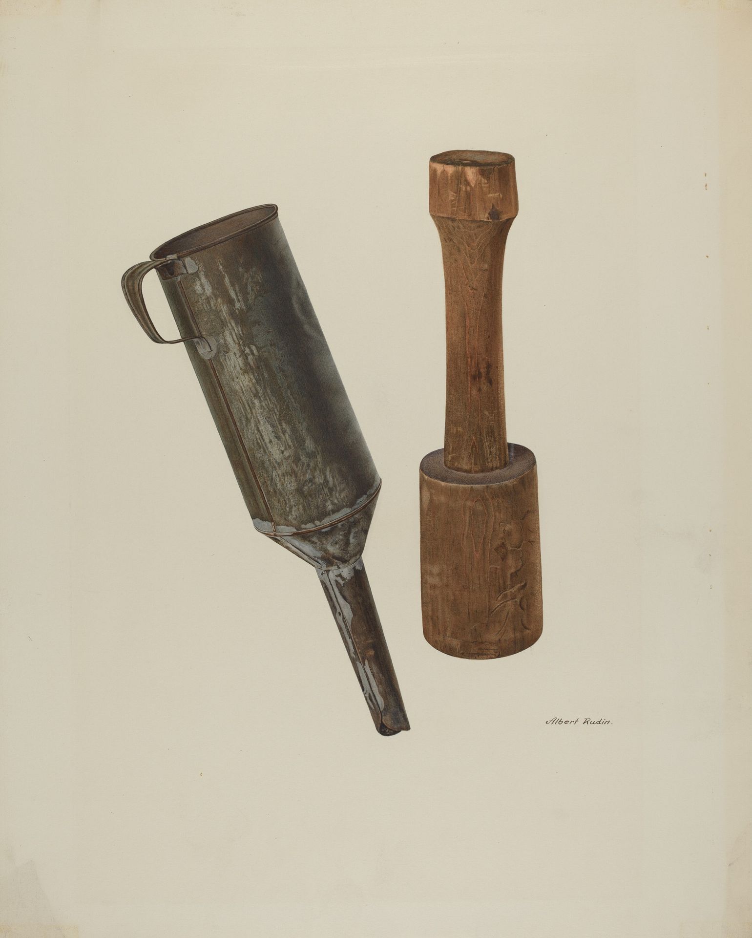 Sausage Stuffer and Funnel by Albert Rudin