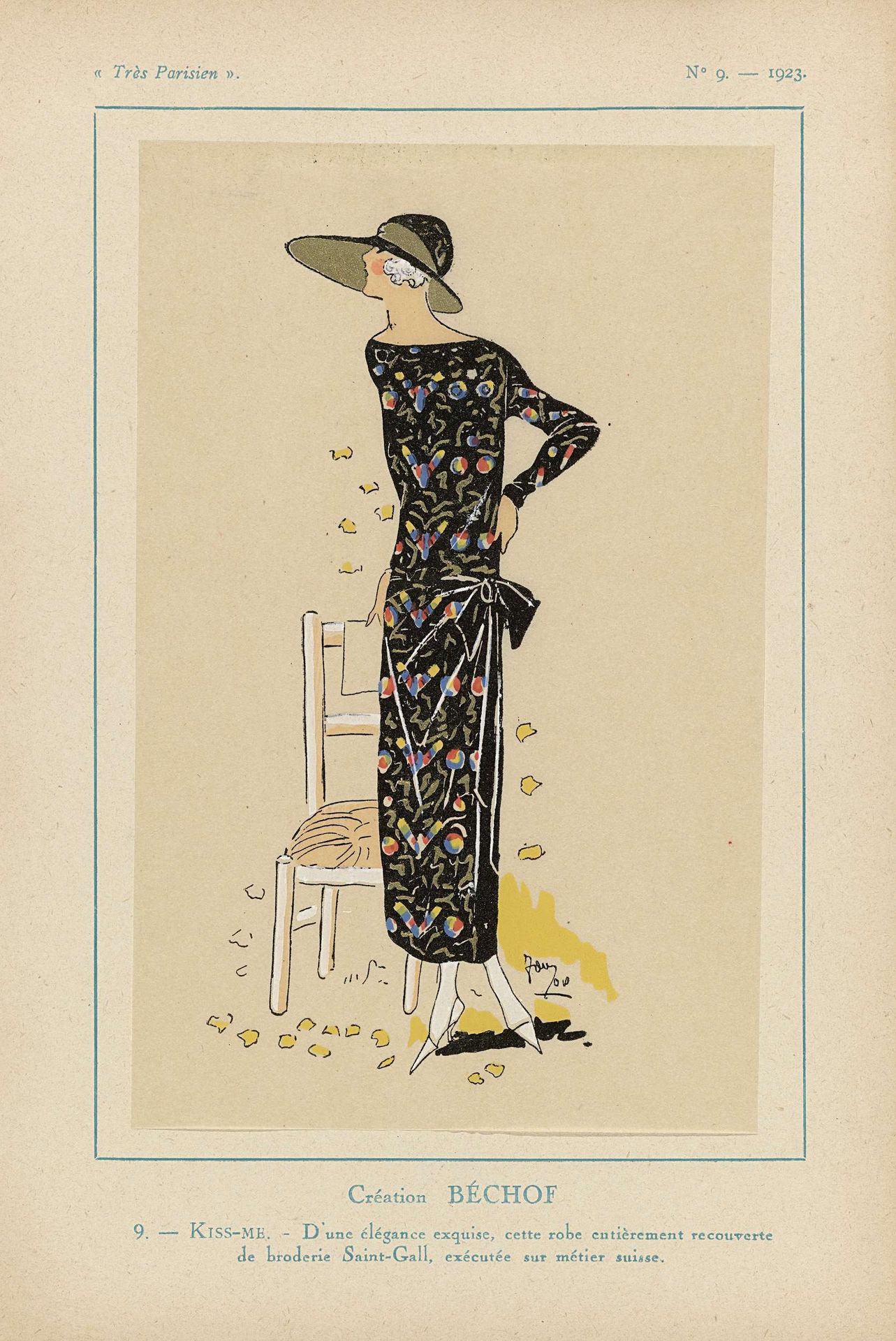 Très Parisien, 1923, No 9: 9 - KISS-ME. - D'une élégance exquise,... by Anonymous