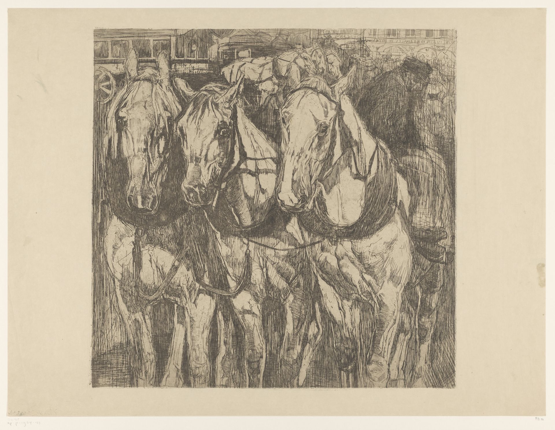 Drie trekpaarden by Pieter Dupont