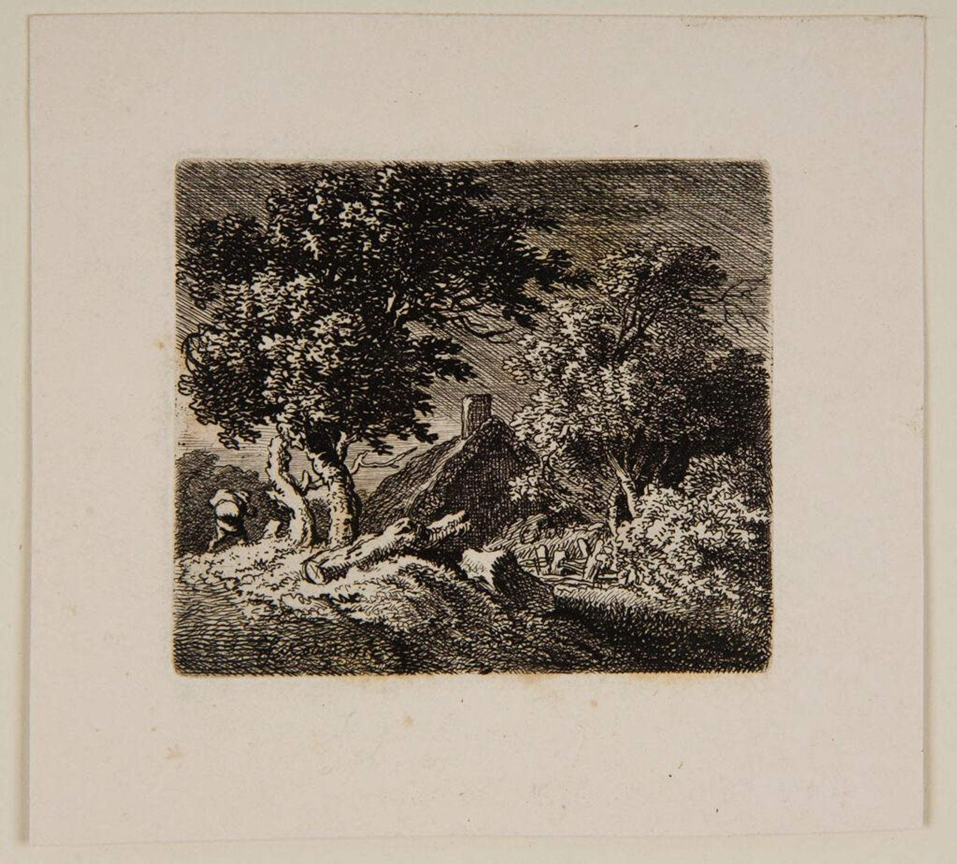 Peasant in a Storm by Ferdinand Kobell
