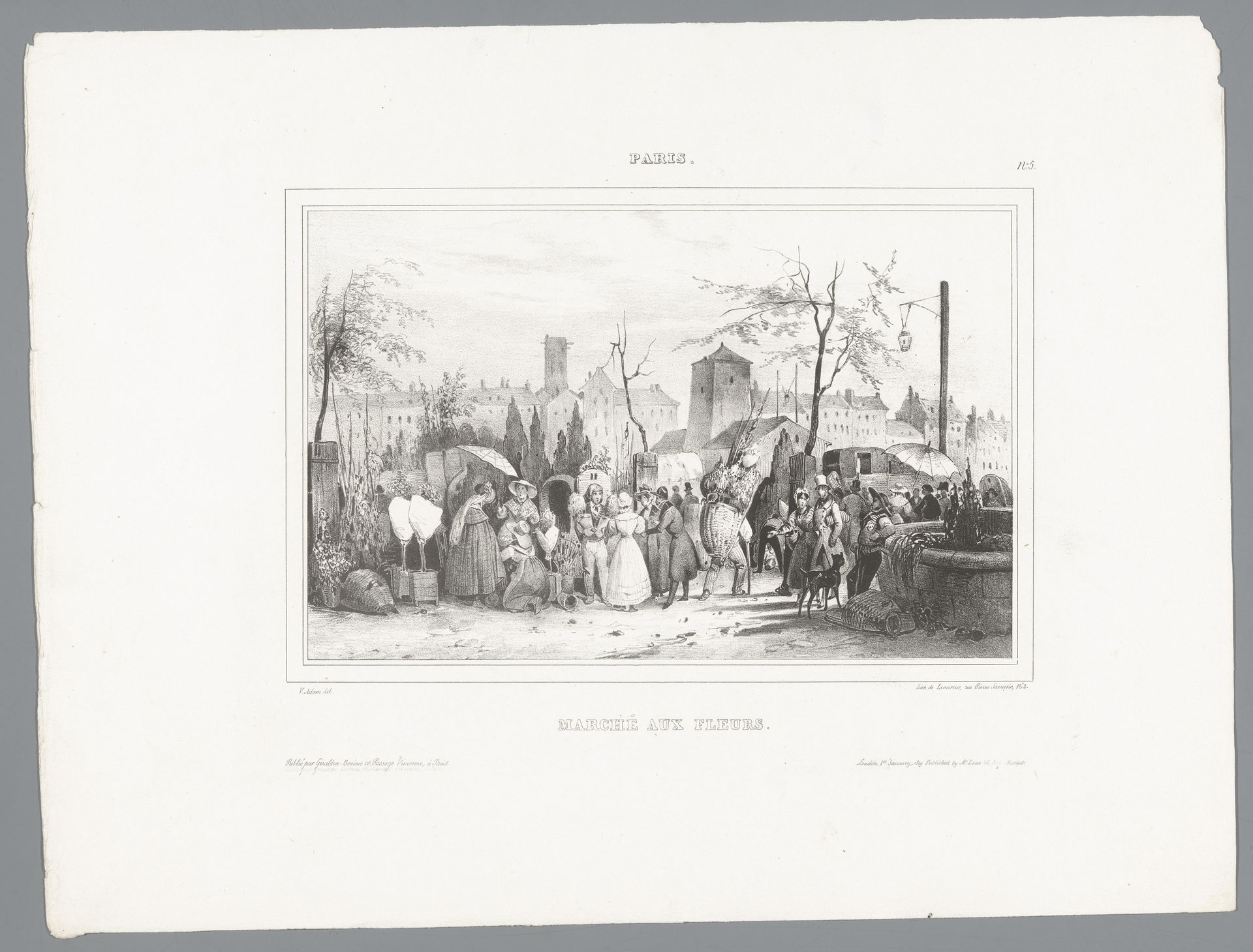 Bloemenmarkt by Victor Adam