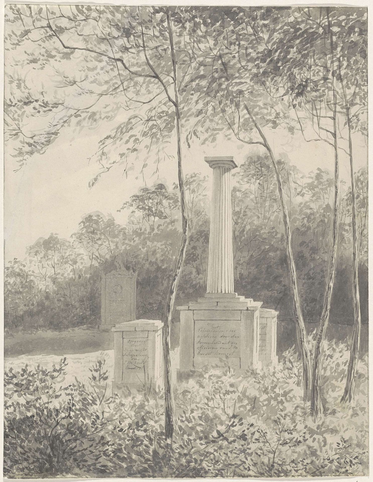 Grafmonumenten voor Klinkhamer, Kreijenburg en Hartz, 1830 by Anonymous