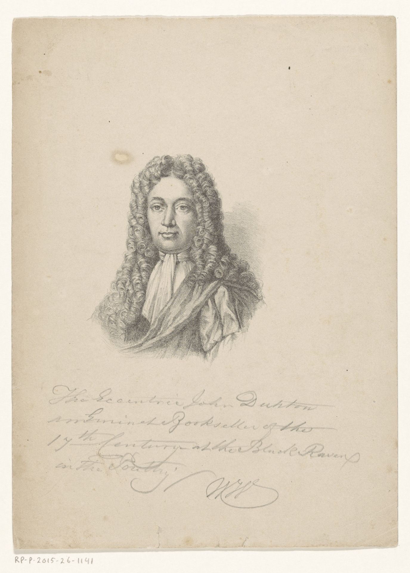 Portret van John Dunton, boekverkoper te Londen by Anonymous