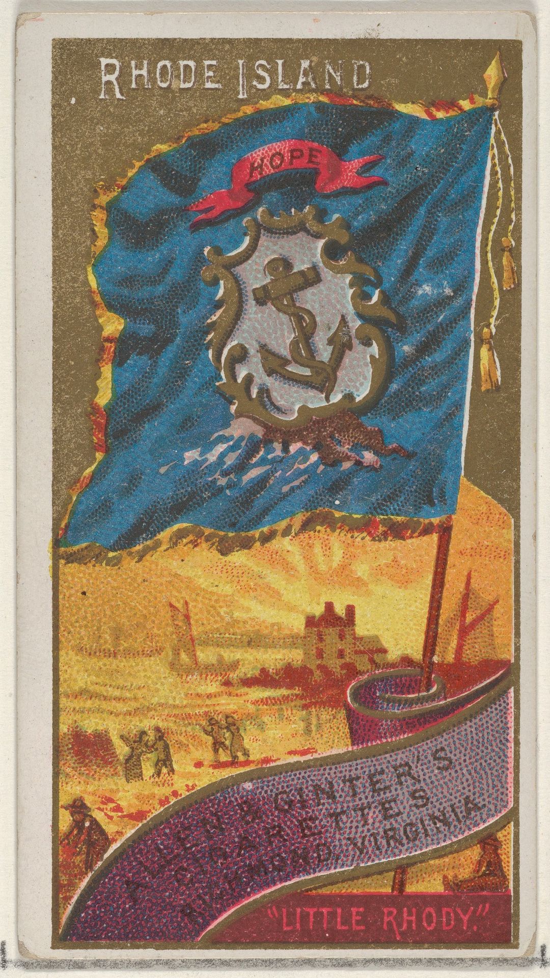 Rhode Island, from Flags of the States and Territories (N11) for Allen & Ginter Cigarettes Brands by Allen & Ginter