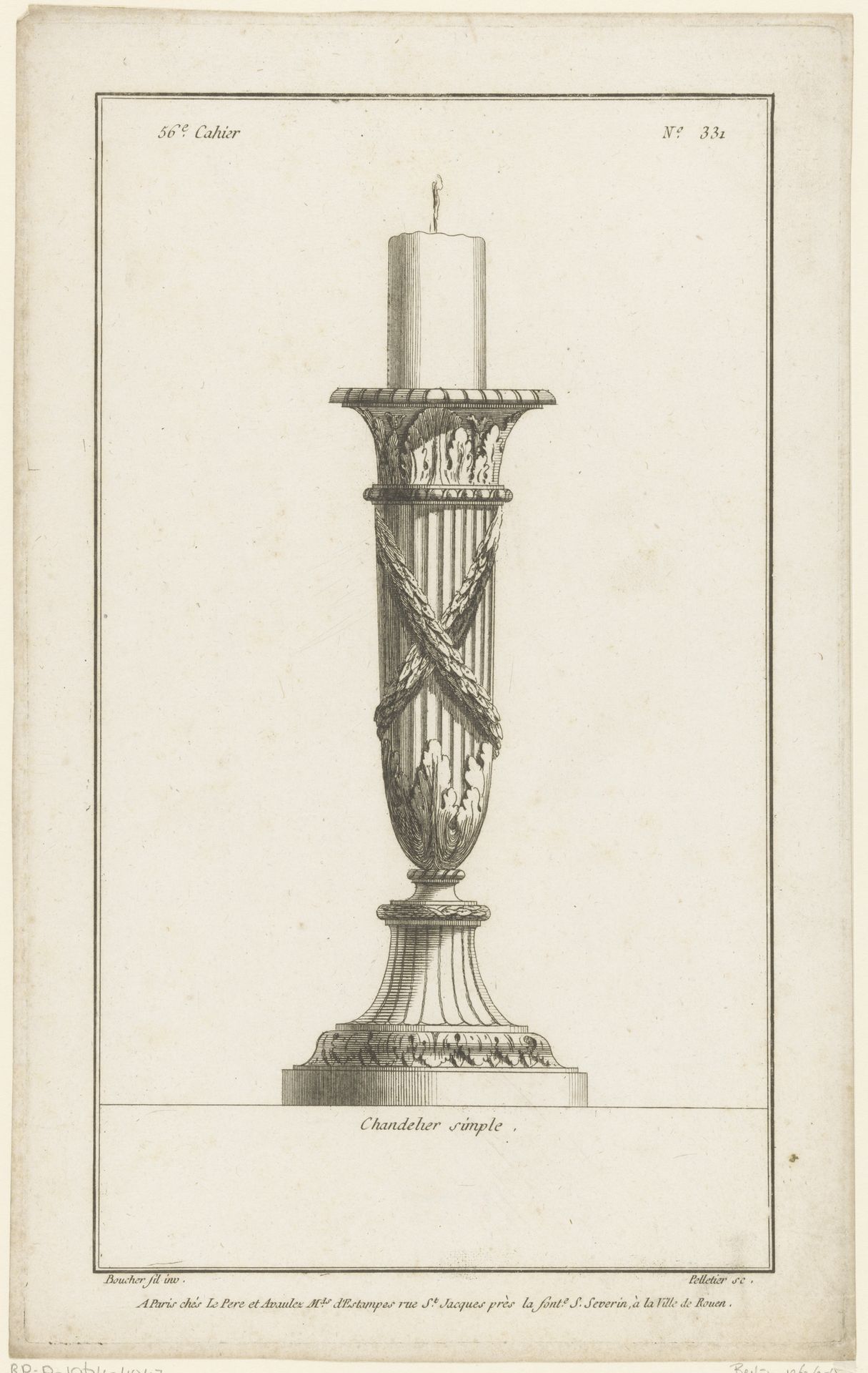 Kandelaar met bladmotieven by Jean Pelletier