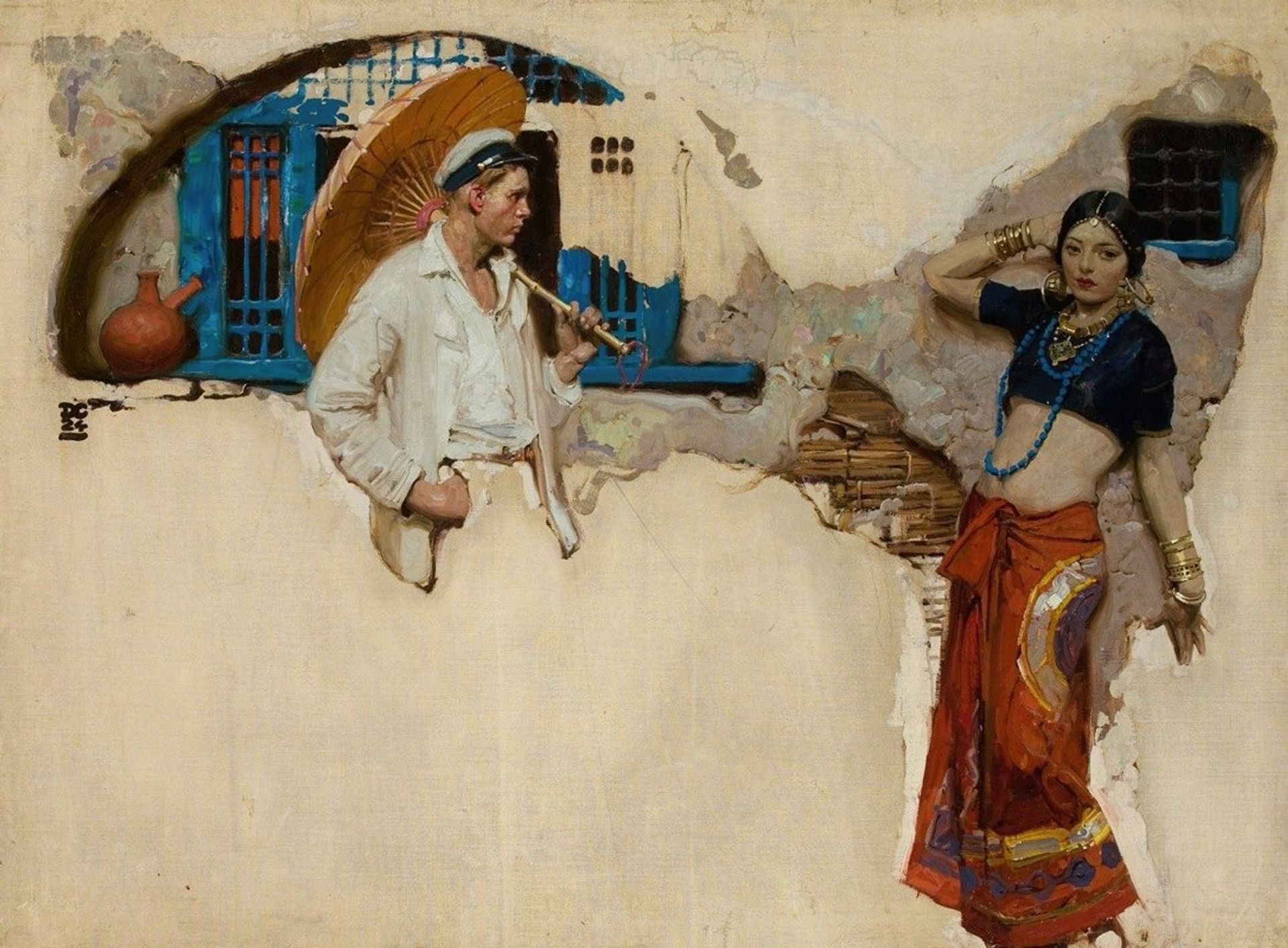 The Man at the Crossroads by Dean Cornwell