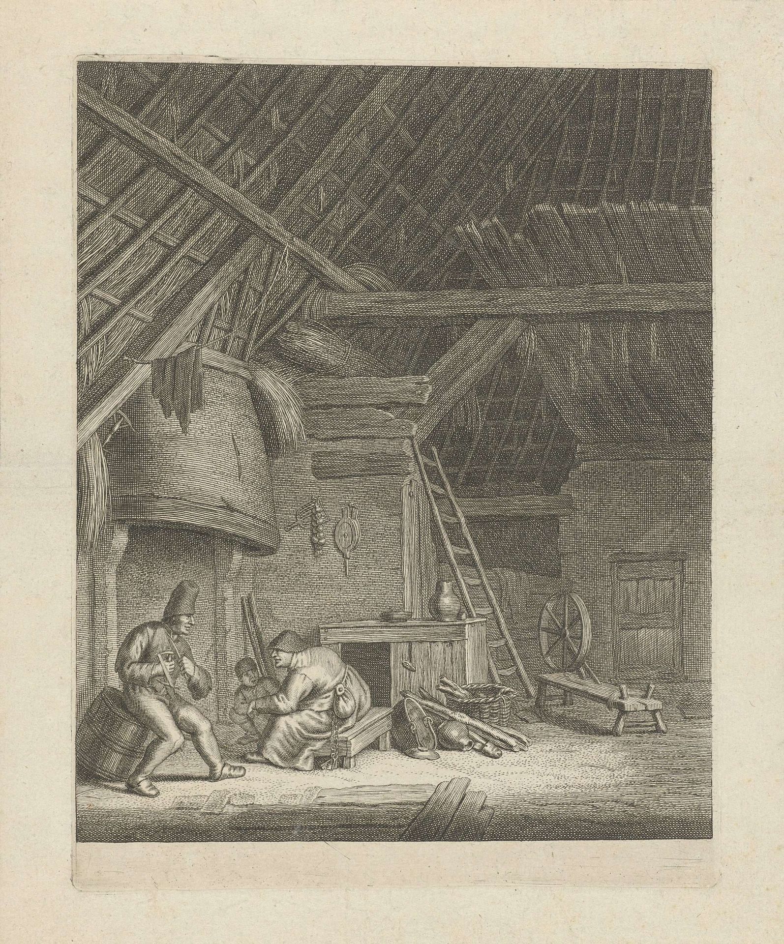 Interieur van een boerderij met boerenfamilie by Jacob (1620-ca.1673) Louys