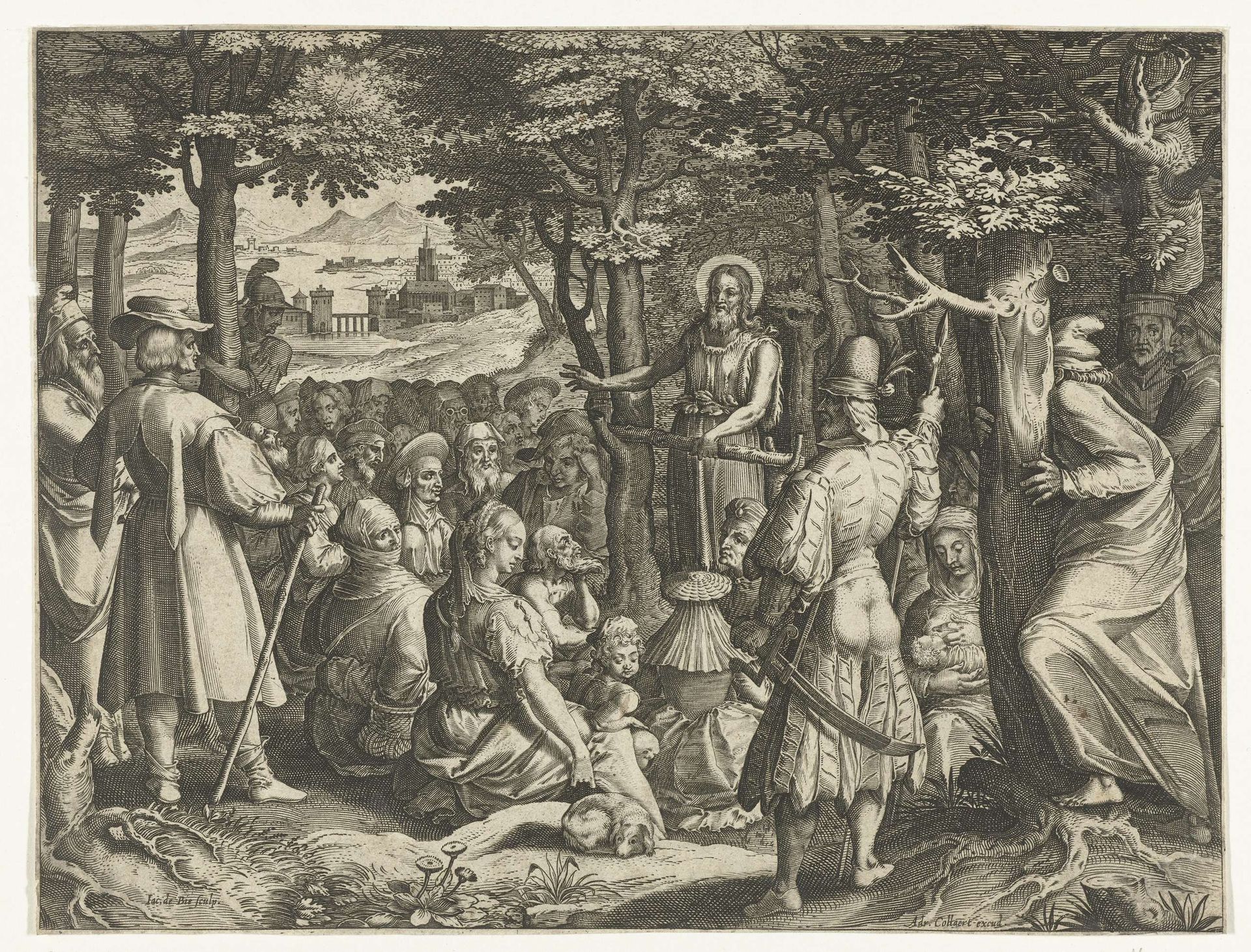 Prediking van Johannes de Doper by Jacques de Bie