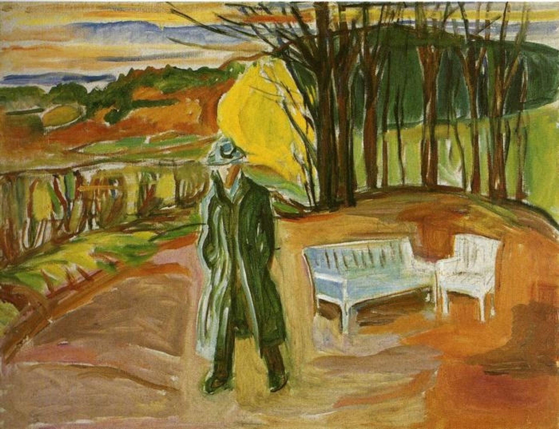 Self-Portrait in the Garden, Ekely by Edvard Munch