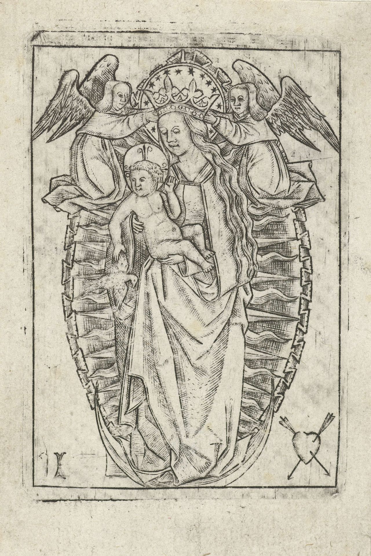 Madonna op de maansikkel by Meester met het doorstoken hart