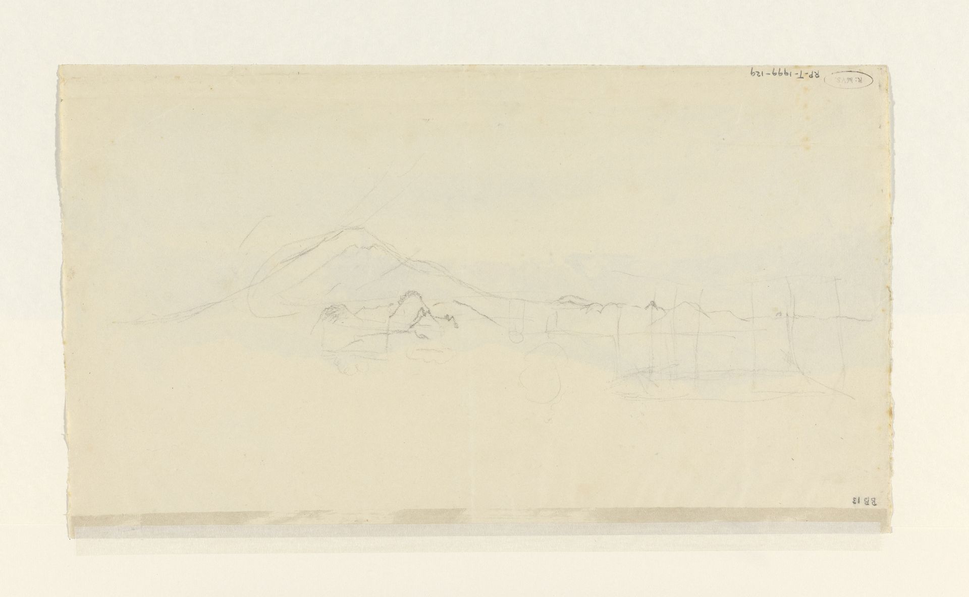 Schets van een berglandschap by Adrianus Johannes Bik