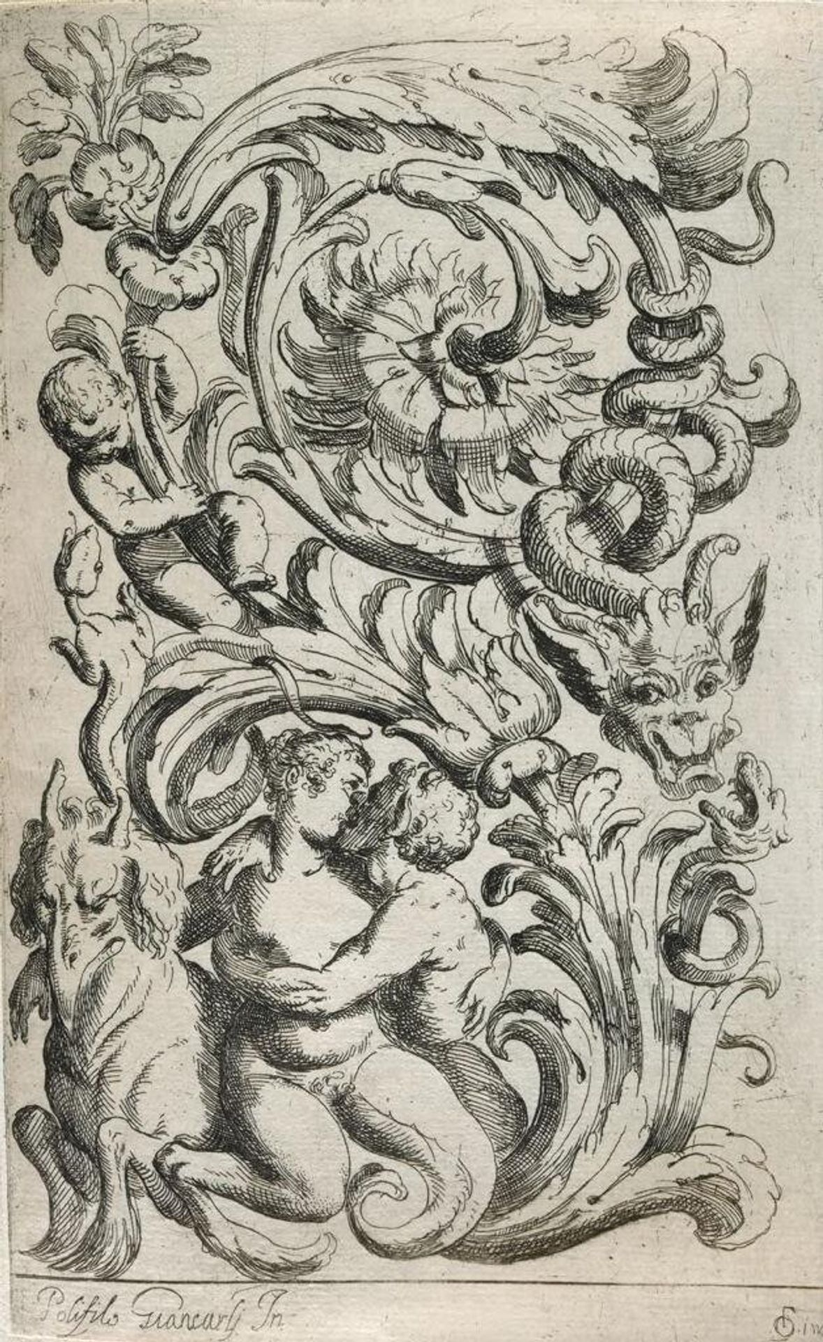A Triton Embracing a Nereid Seated on a Sea Monster by Odoardo Fialetti