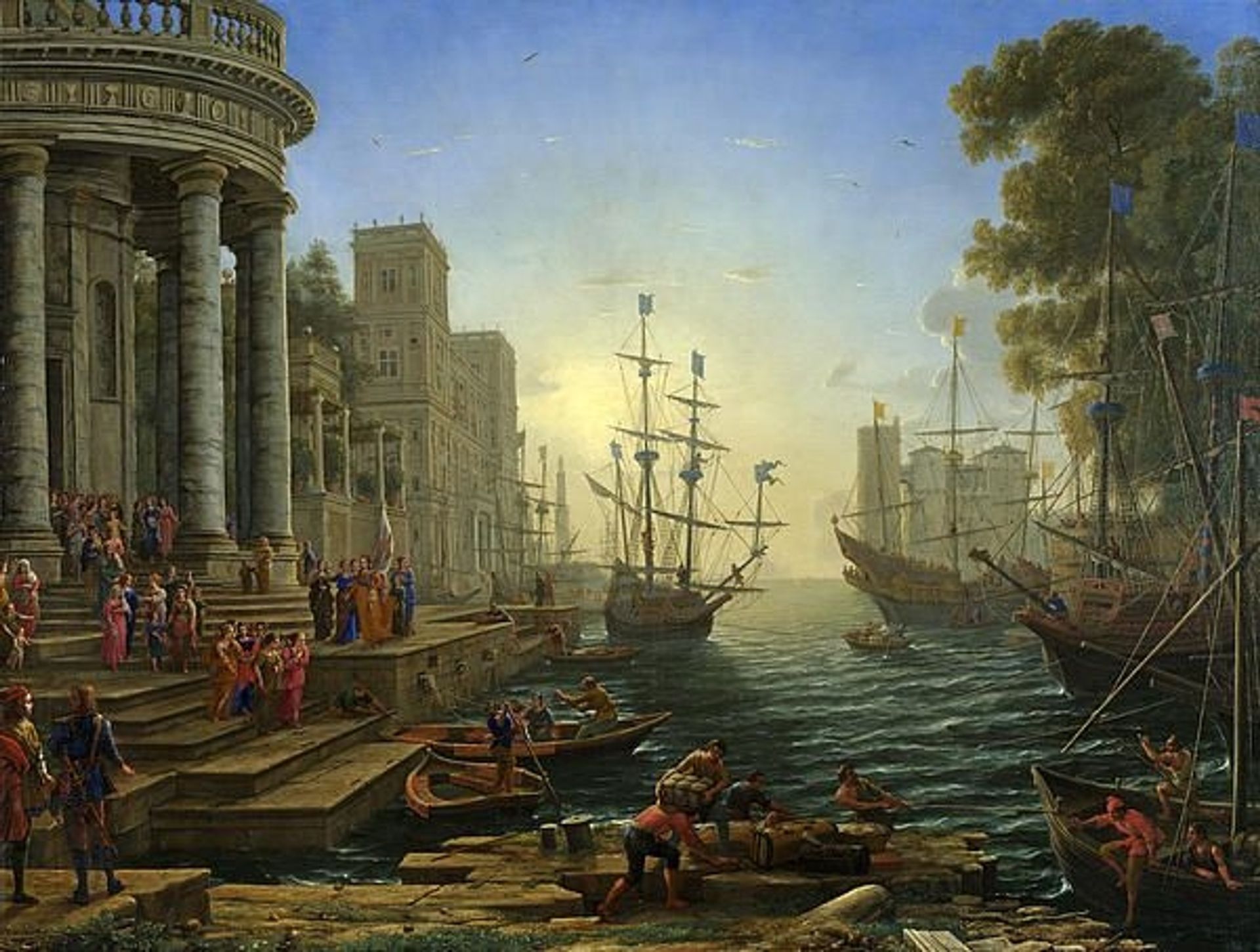 Seaport with the Embarkation of St. Ursula by Claude Lorrain