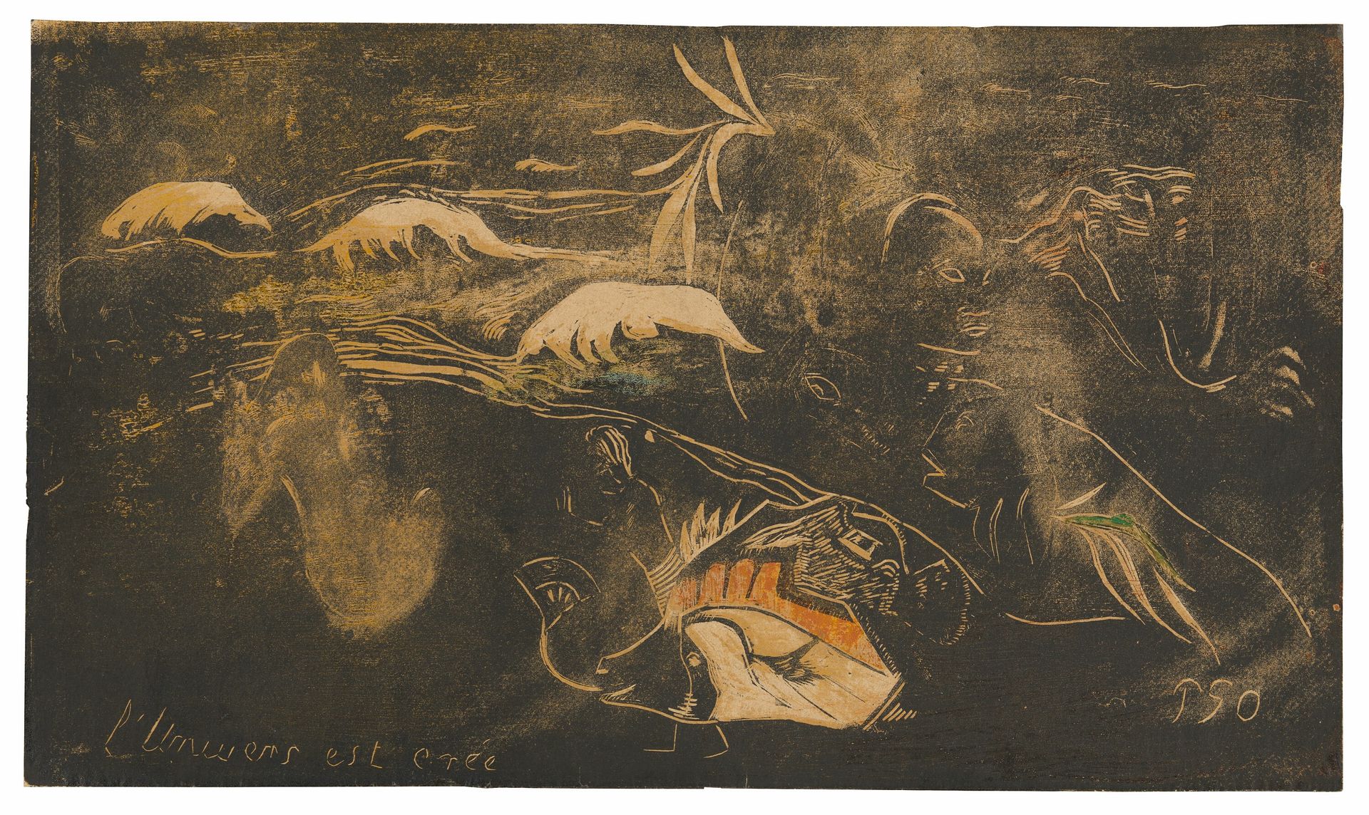 L’univers est créé (The Universe Is Being Created), from the Noa Noa Suite by Paul Gauguin