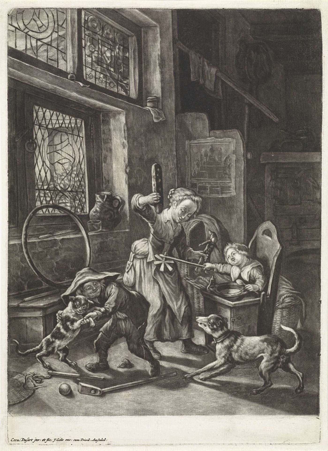 De kindertijd by Cornelis Dusart