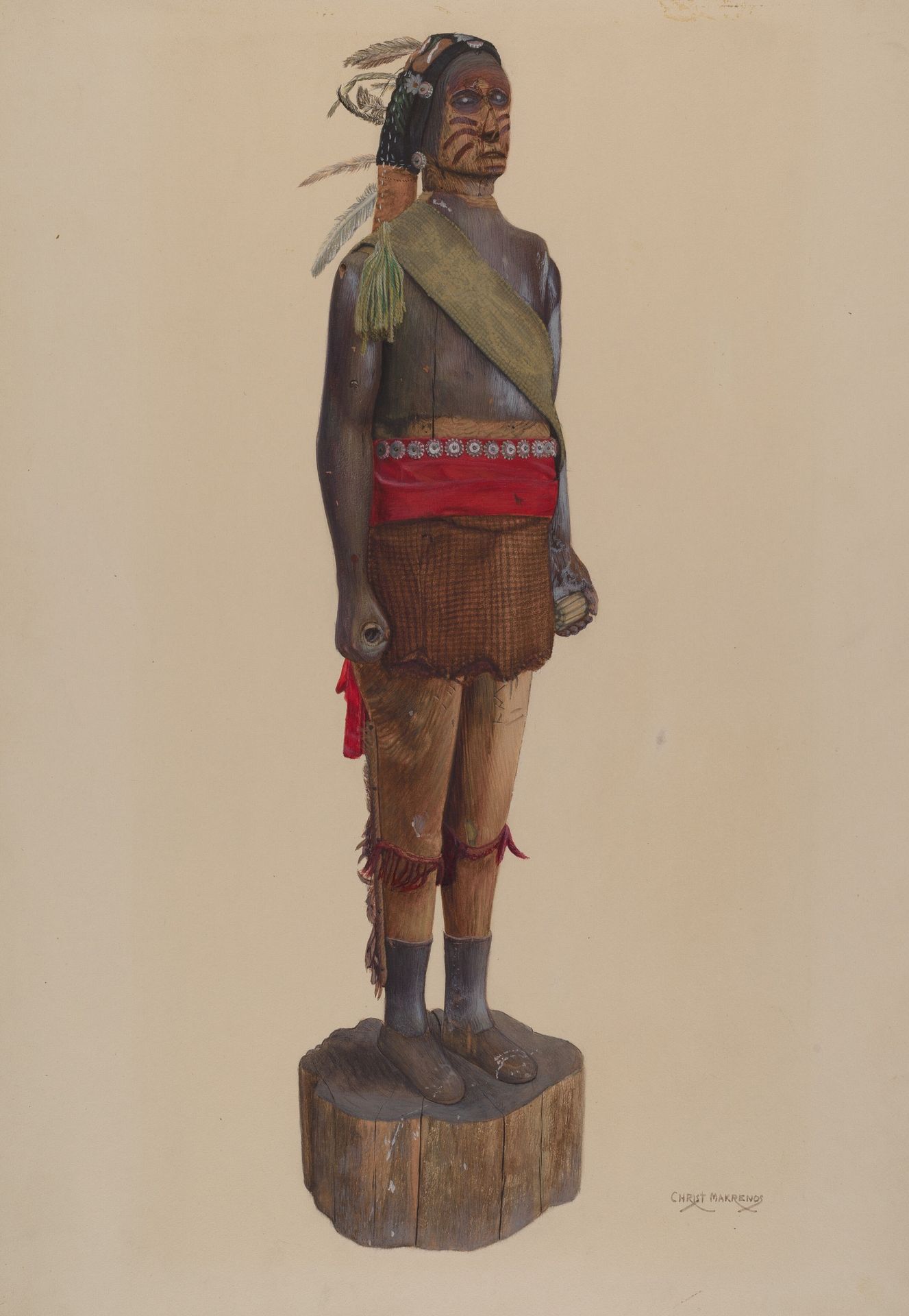 Cigar Store Indian by Chris Makrenos