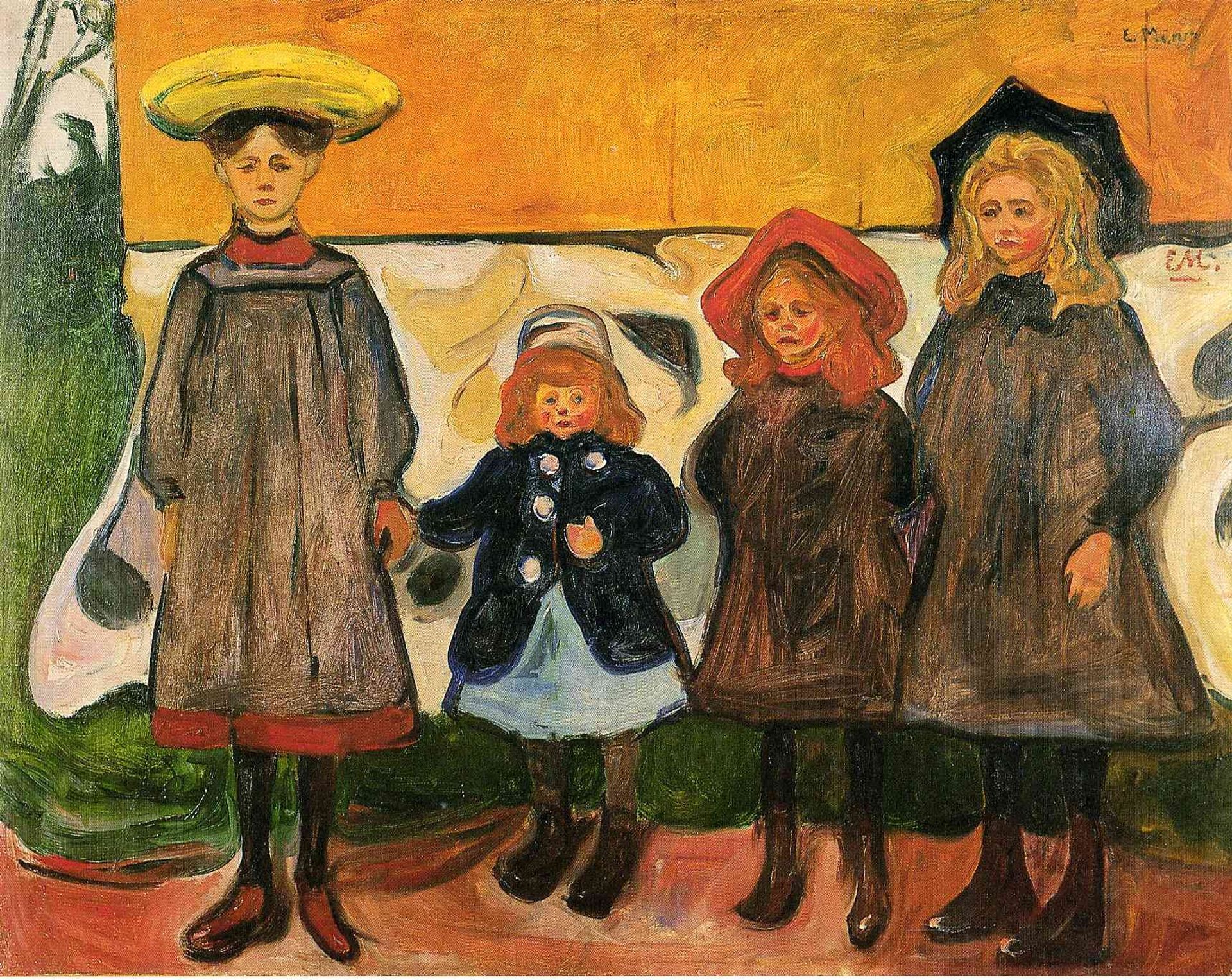 Four girls in Arsgardstrand by Edvard Munch