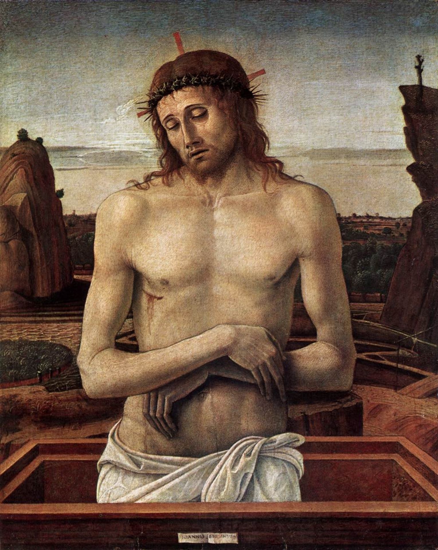 Dead Christ in the Sepulchre by Giovanni Bellini