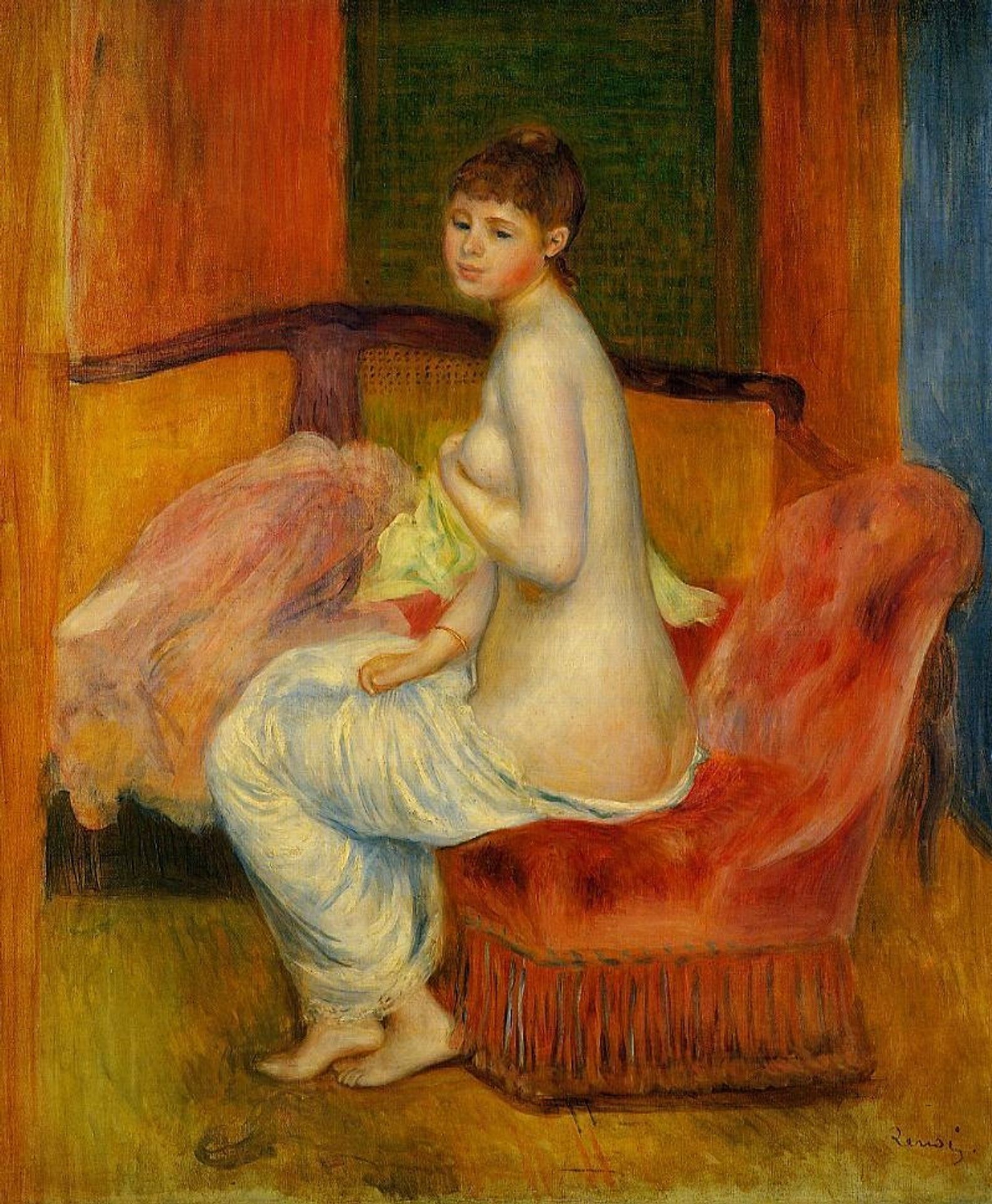 Seated Nude (At East) by Pierre-Auguste Renoir