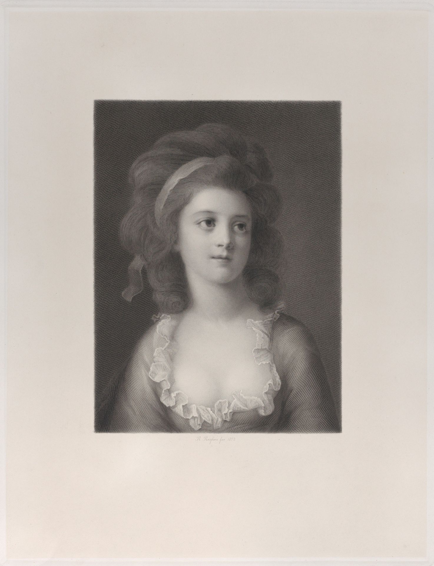 Half-length portrait of Sophie or Apollonia Helena Potocka as a young girl by Robert Reyher