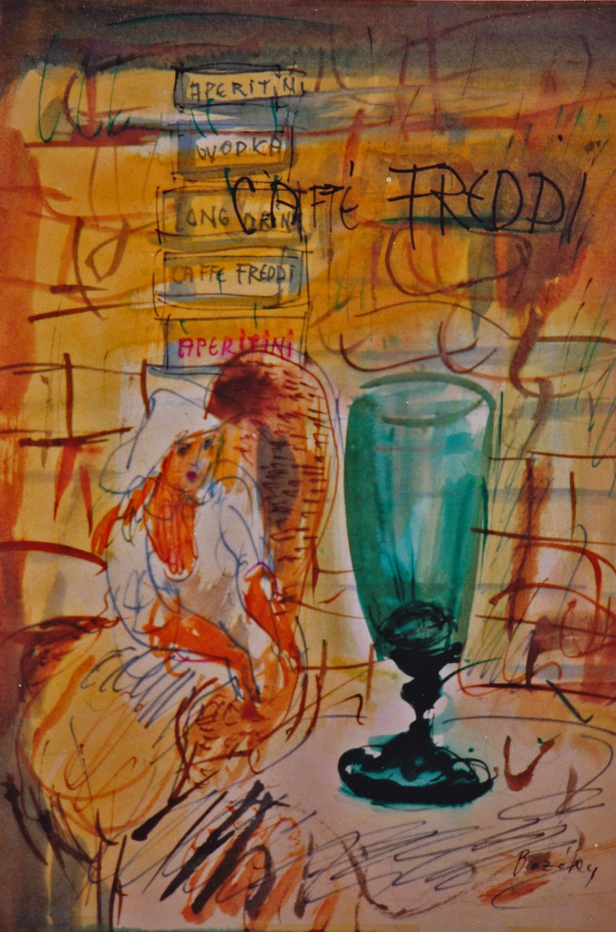 In a bar in Prague by Maria Bozoky