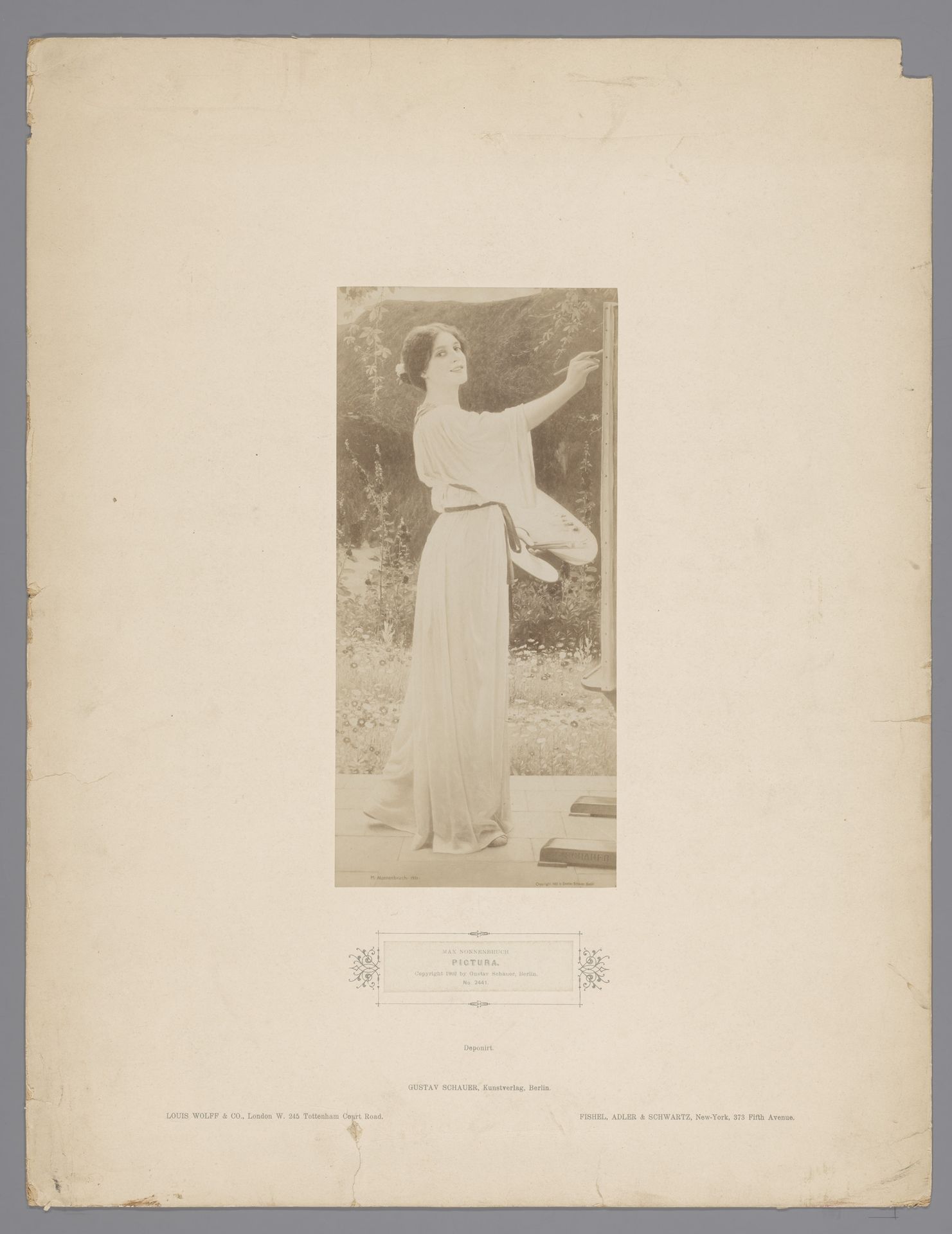 Reproductie van schilderij 'Pictura' (1901) door Max Nonnenbruch (1857-1922) by Gustav Schauer