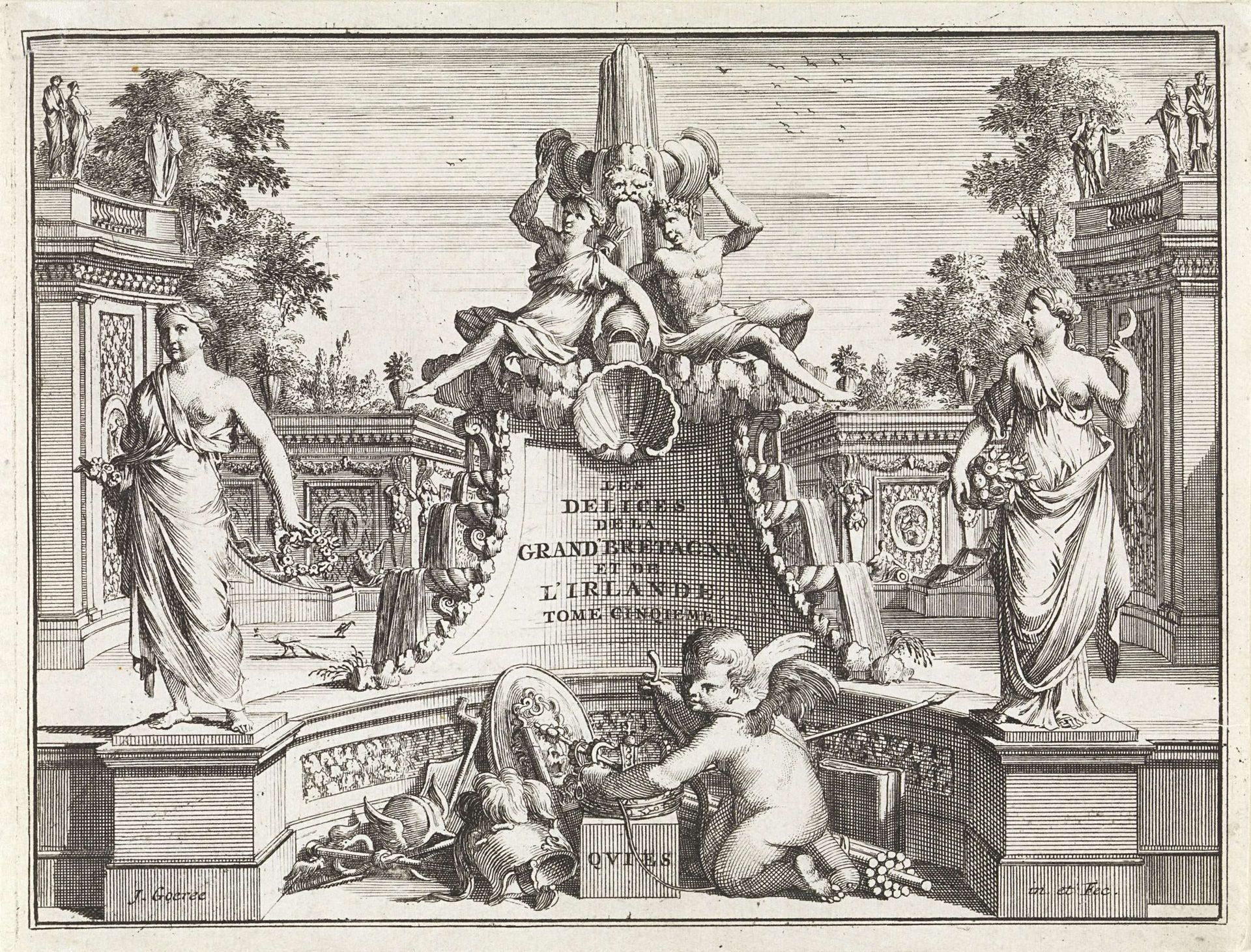 Fontein in een architectonische tuin by Jan Goeree
