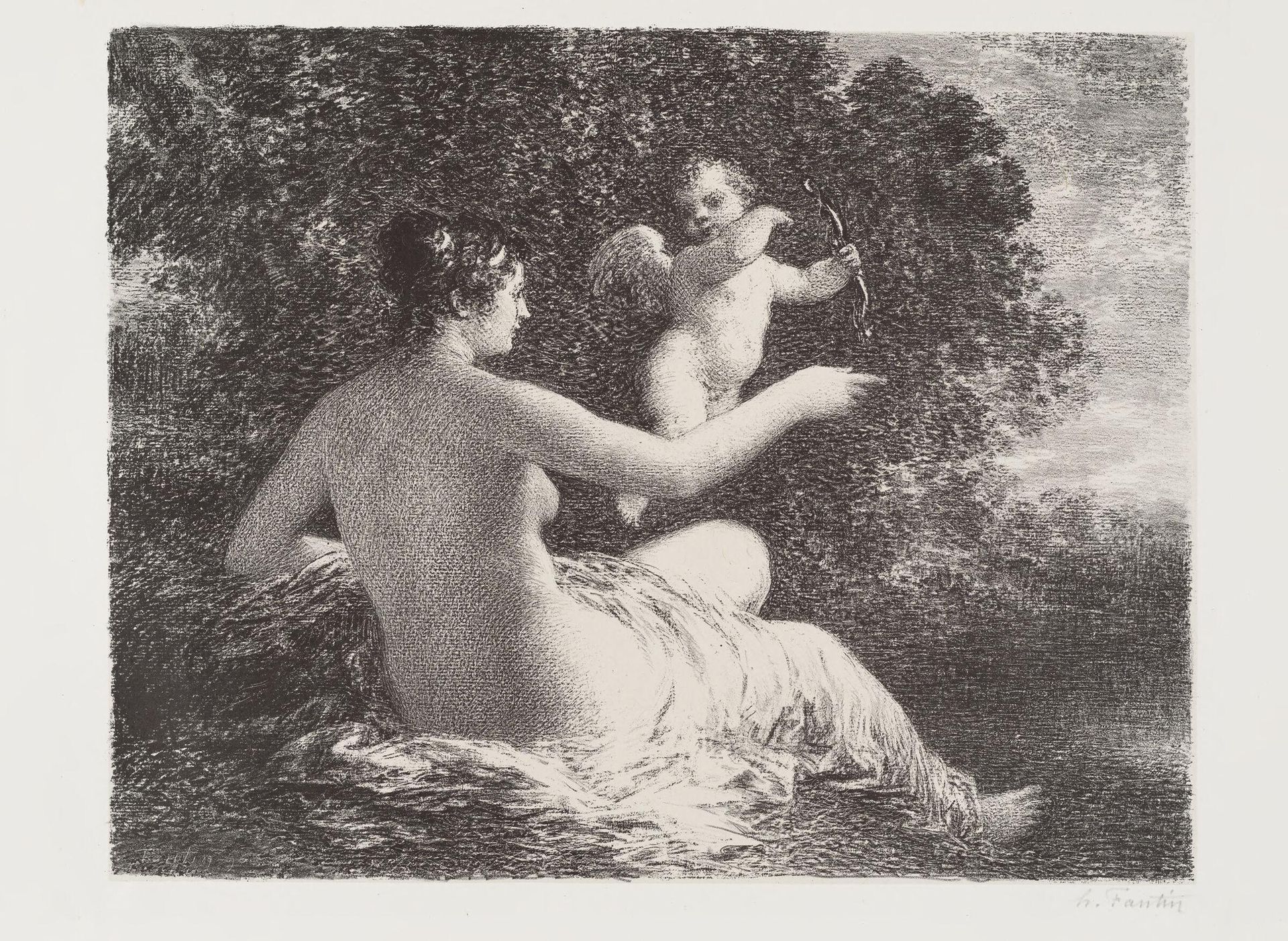 Venus and Amor by Henri Fantin-Latour