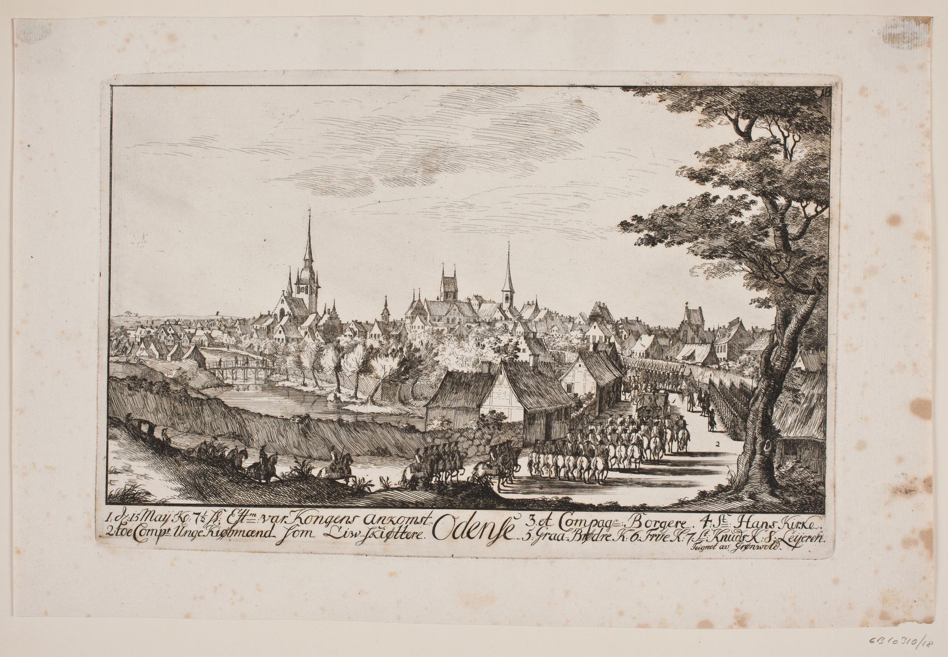Frederik V's indtog i Odense by Poul Isac Grønvold