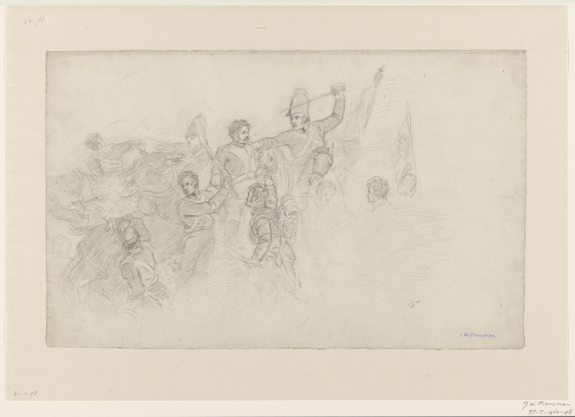 Detail uit het schilderij De Slag bij Waterloo by Jan Willem Pieneman