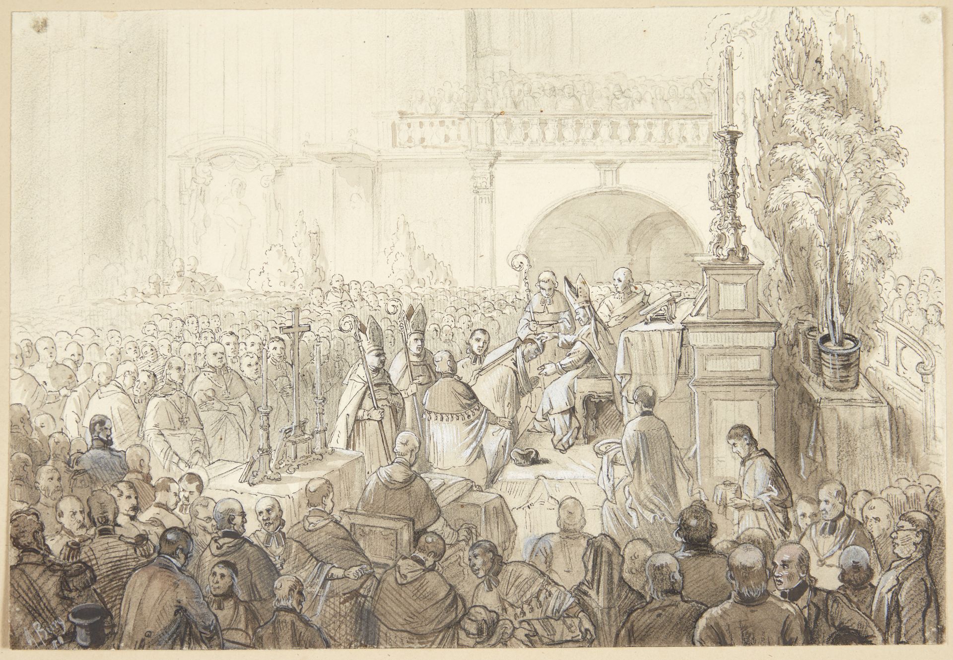 Kirkelig ceremoni by A. Burg