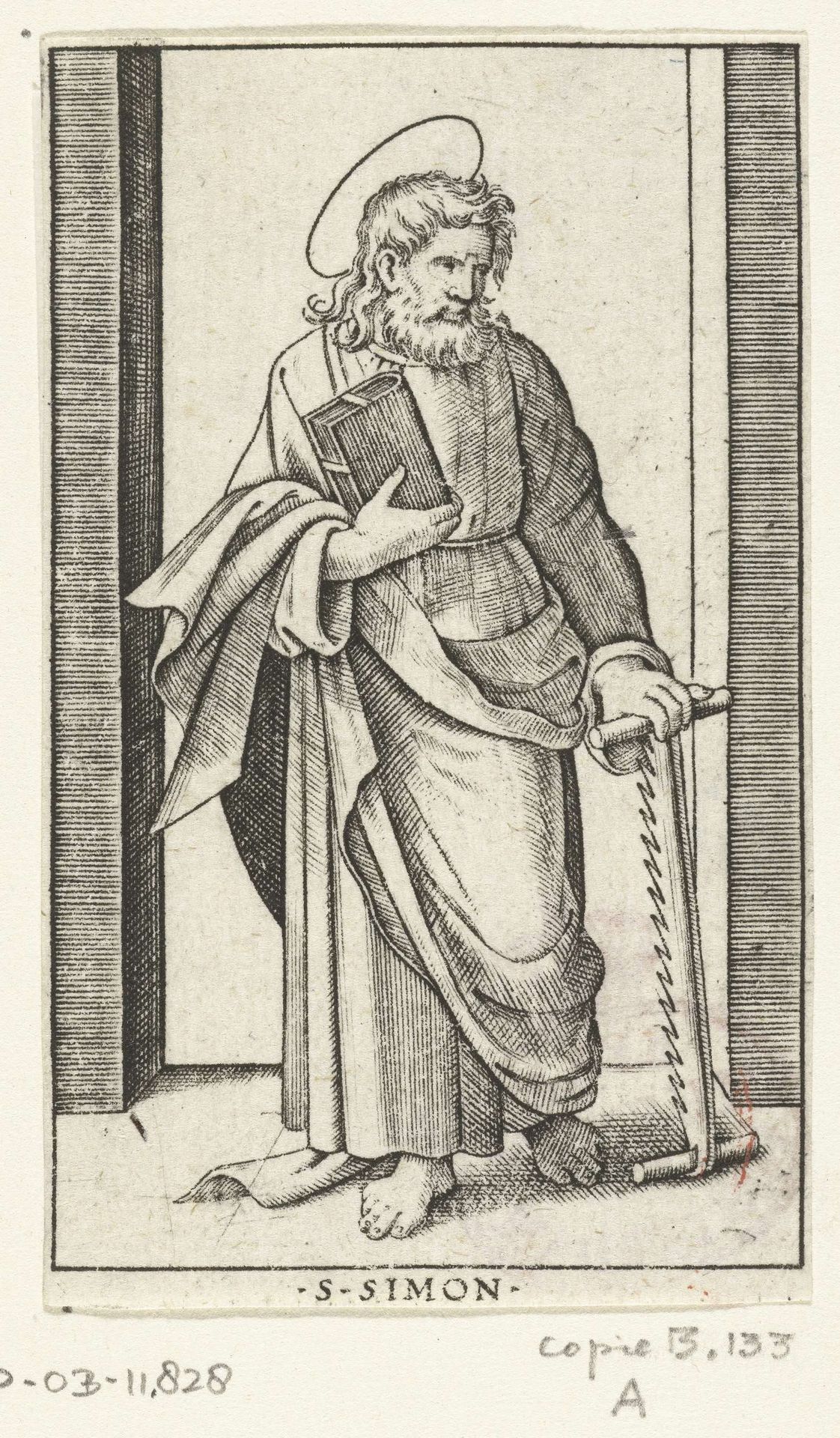 Apostel Simon Zelotes met zaag by Anonymous