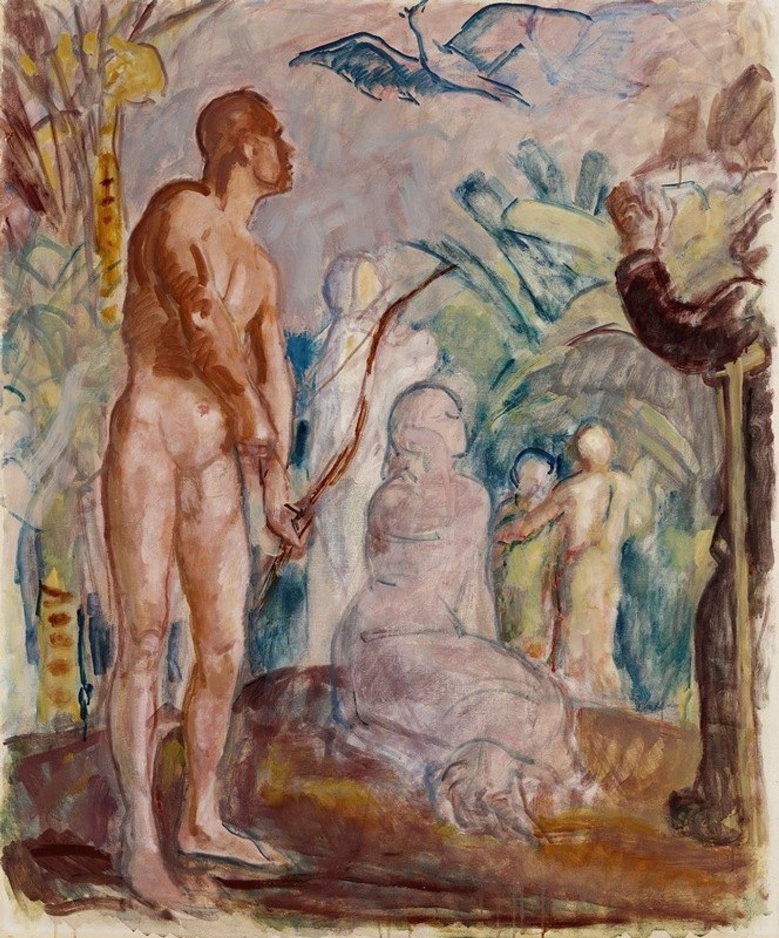 Bird of Paradise, sketch by Magnus Enckell
