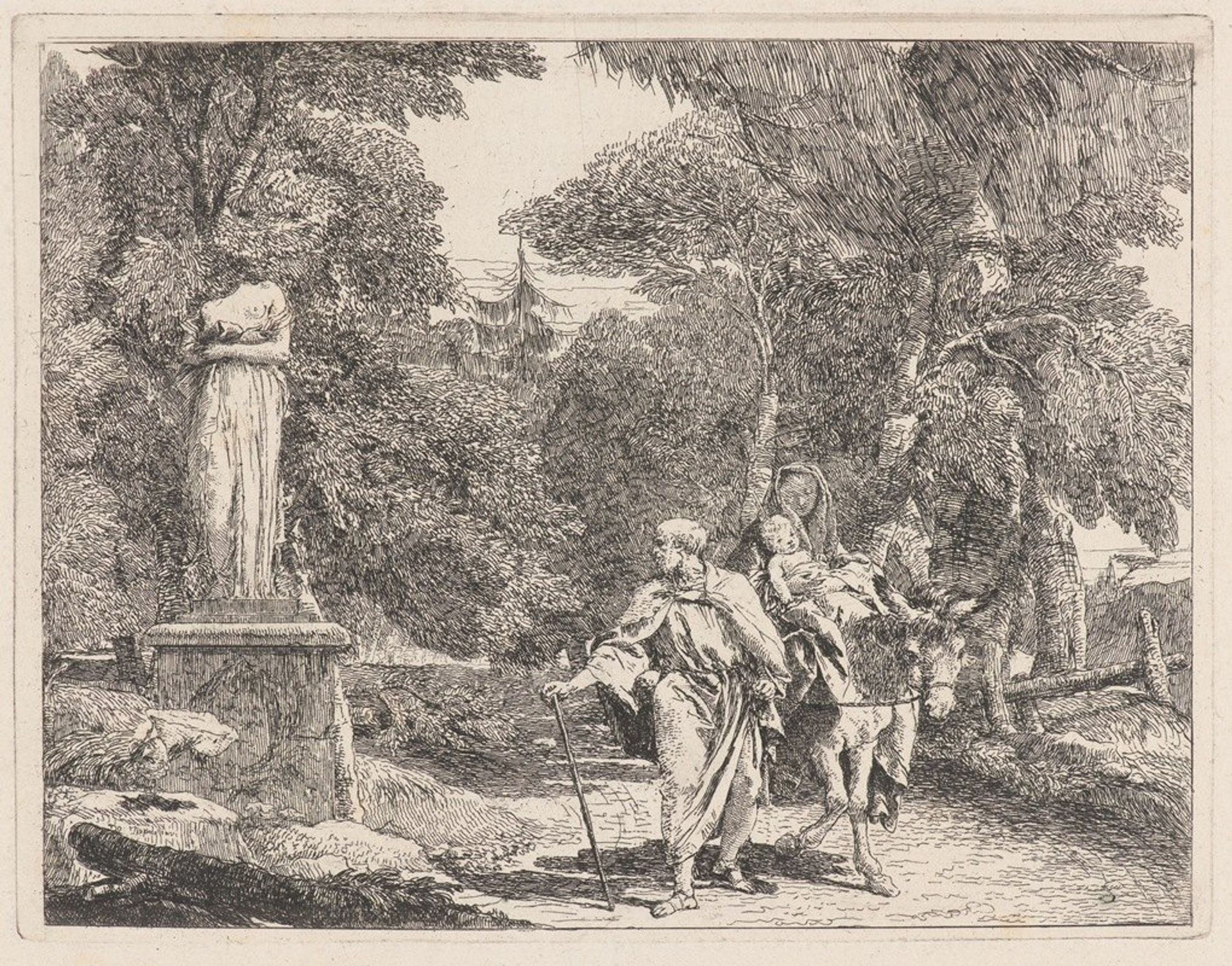 The Episode of the Falling Idol by Giovanni Domenico Tiepolo