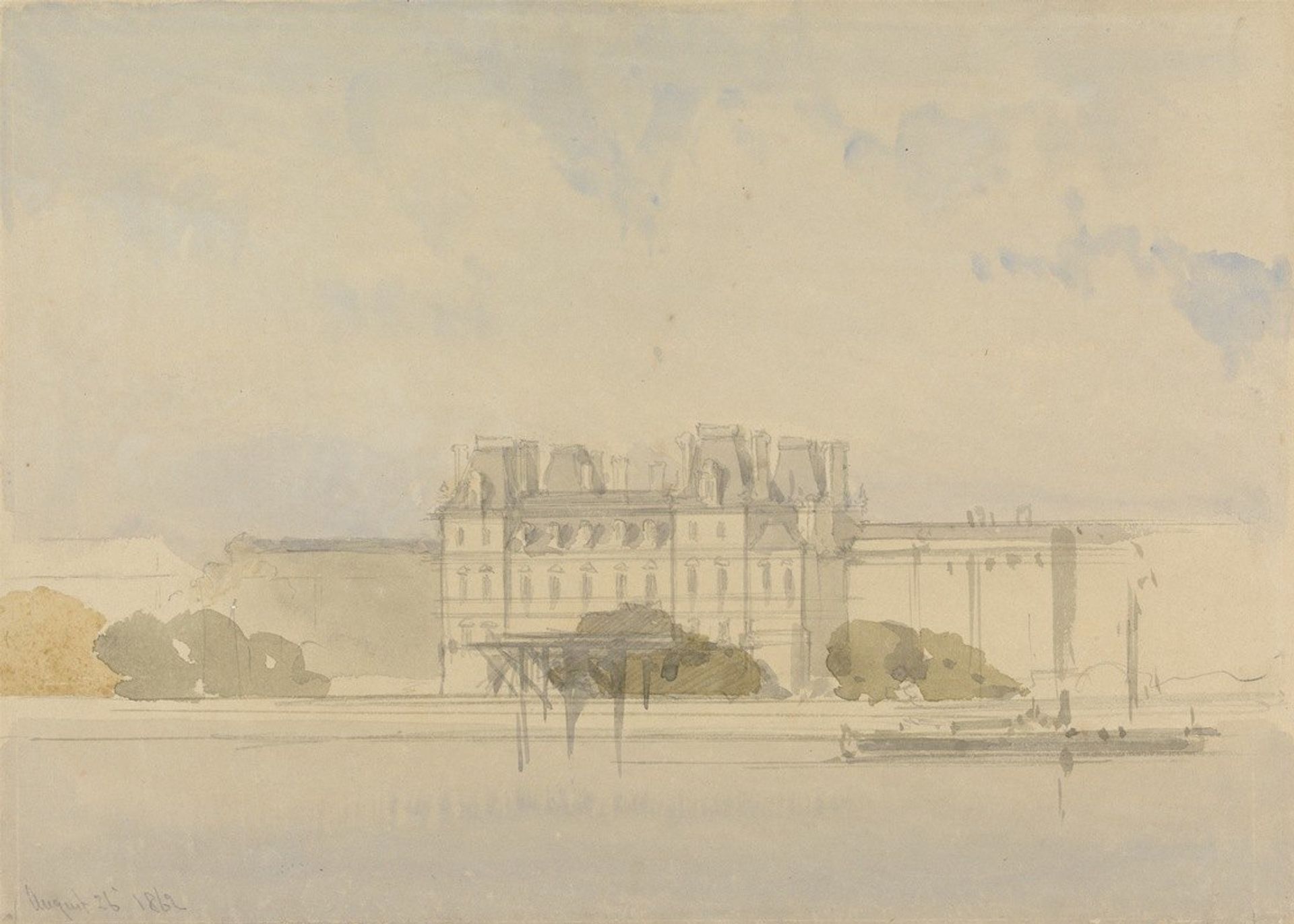 Montague House, Whitehall by David Roberts