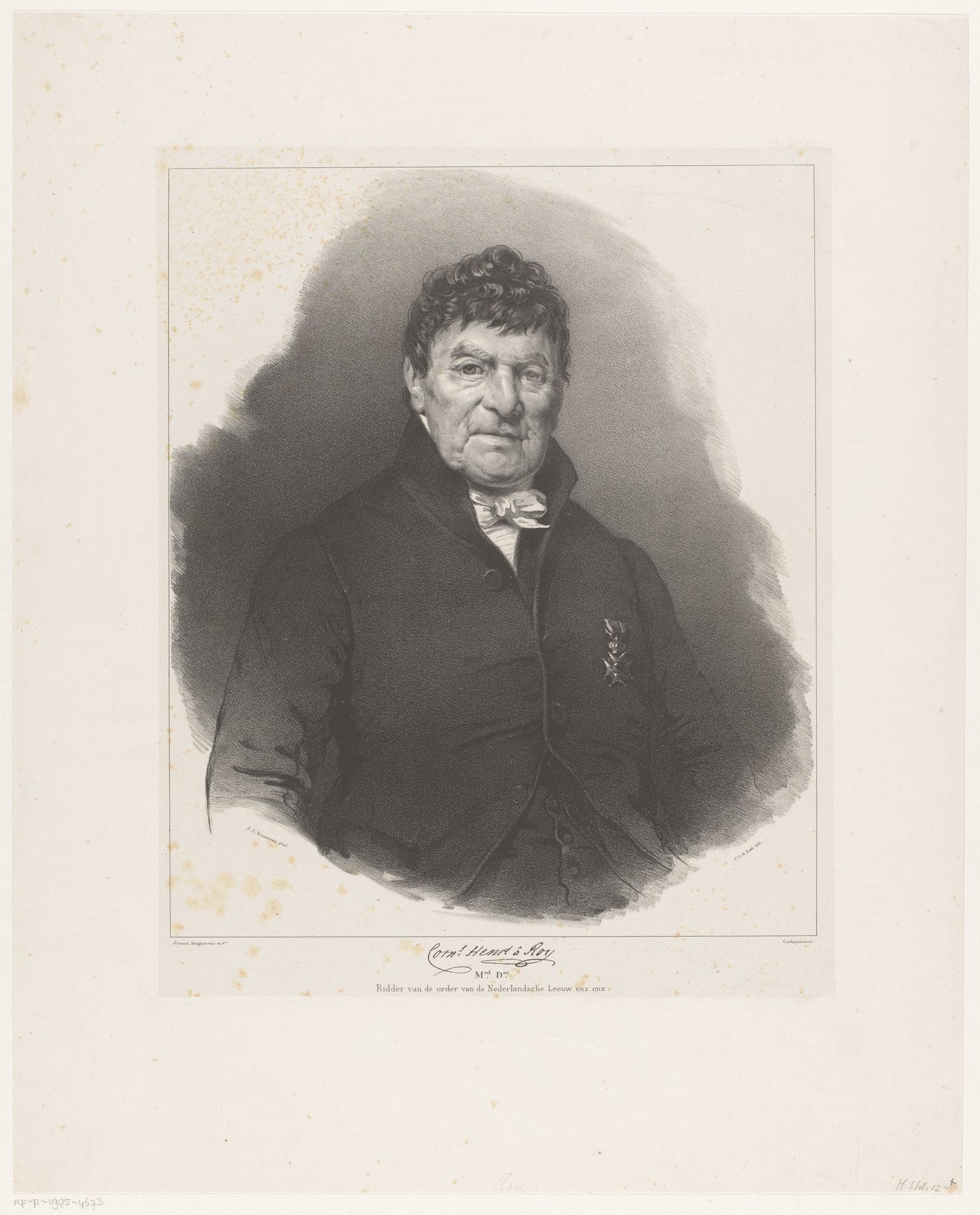 Portret van Cornelis Henricus à Roy by Carel Christiaan Antony Last