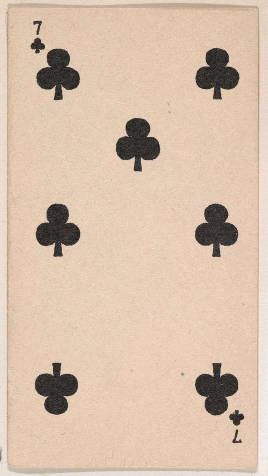 Seven of Clubs, from the Transparent Playing Cards series (N220) issued by Kinney Bros. by Kinney Brothers Tobacco Company