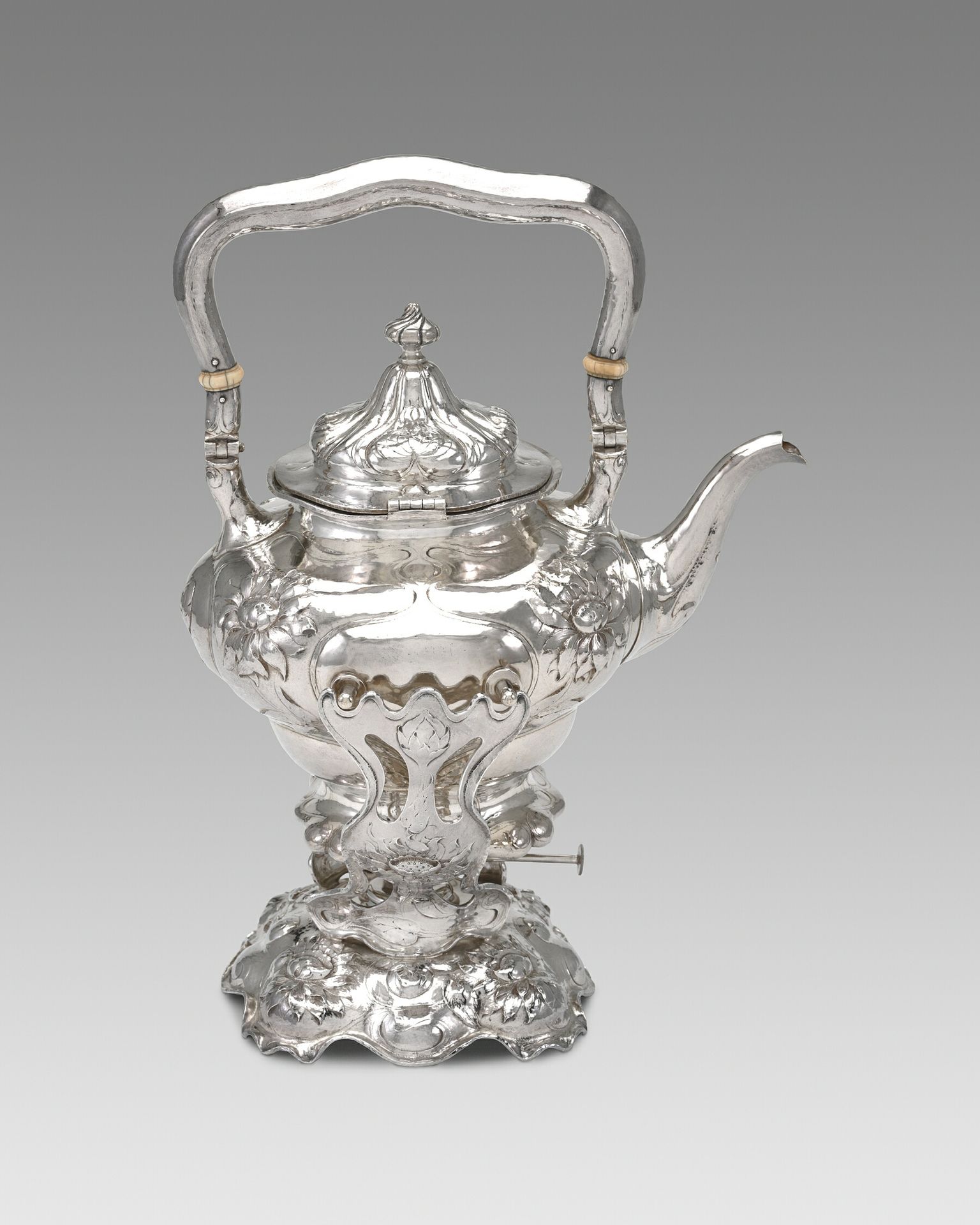 Hot Water Kettle with Stand and Burner by Gorham Manufacturing Company