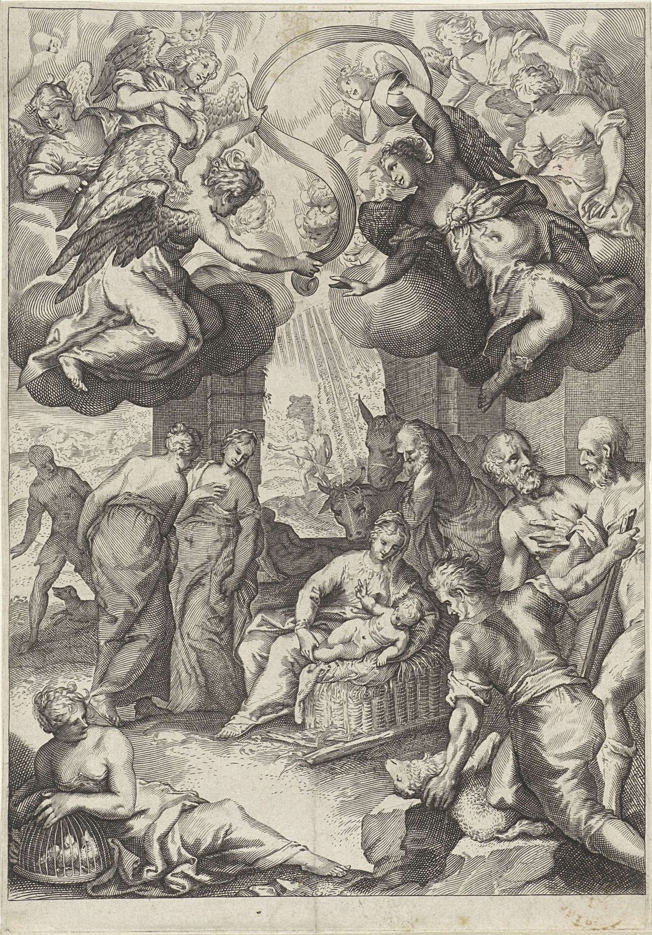 Aanbidding der herders by Anonymous