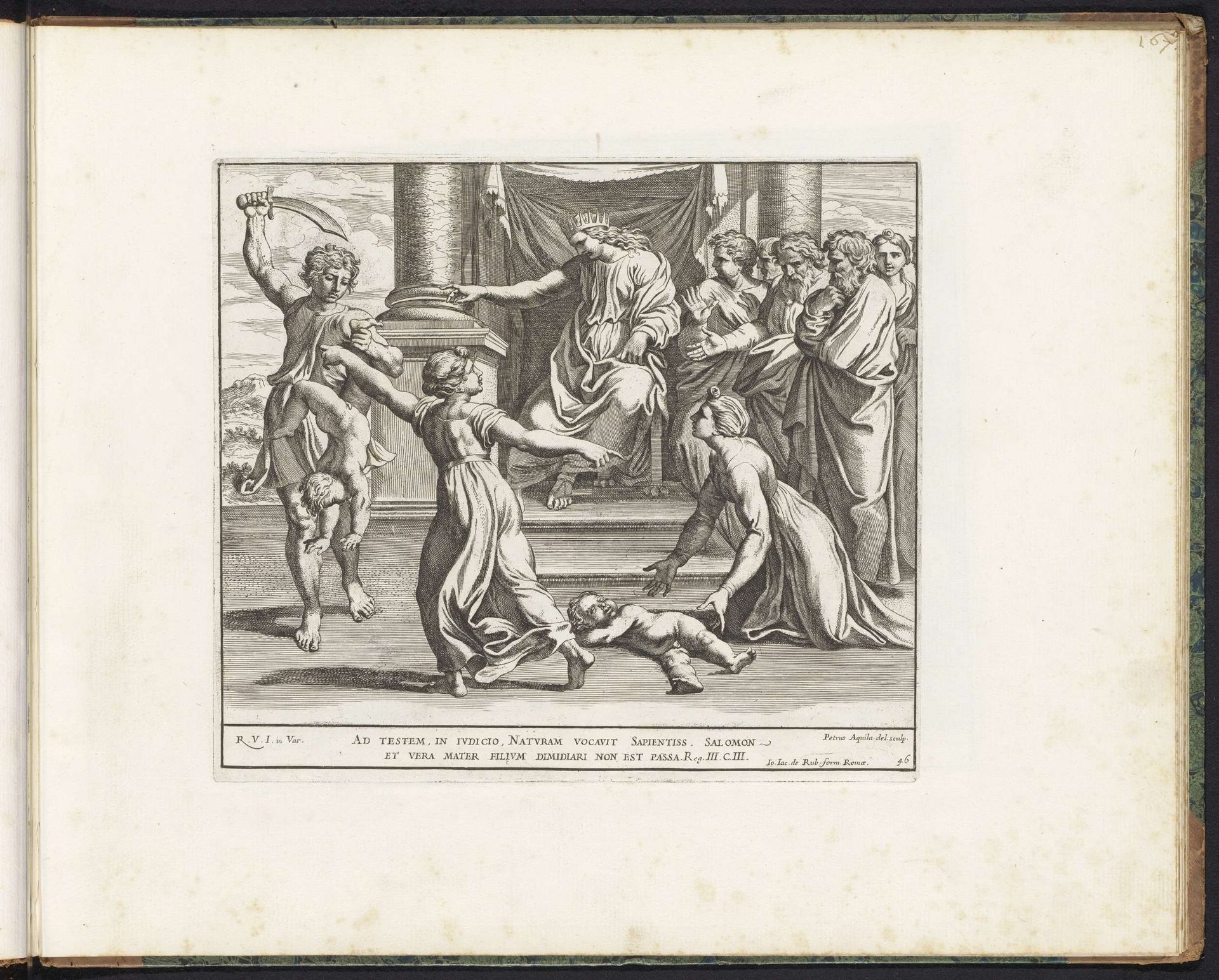 Oordeel van Salomo by Pietro Aquila