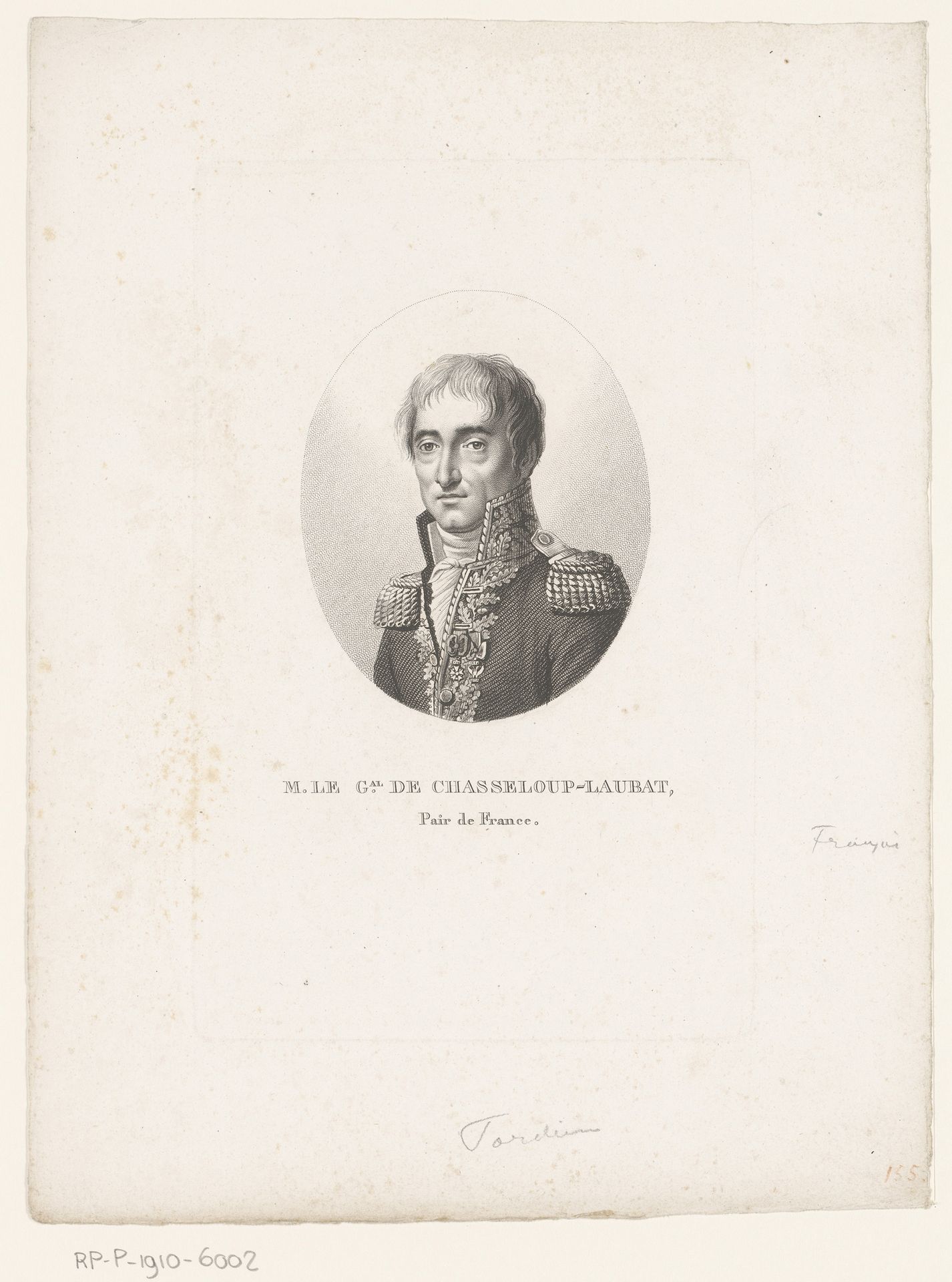 Portret van François de Chasseloup-Laubat by Ambroise Tardieu