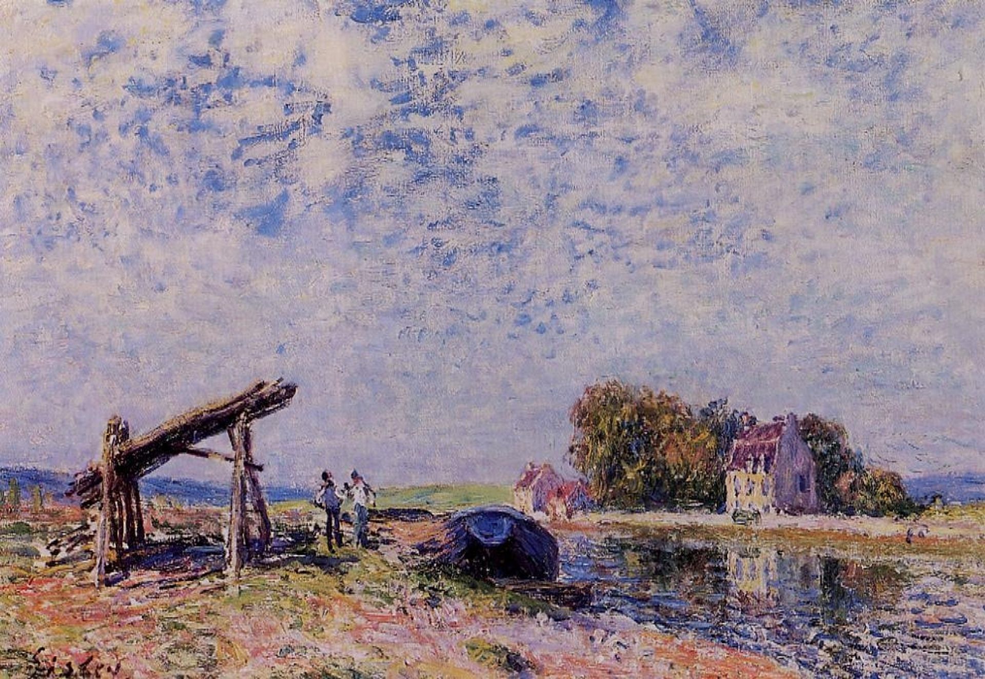 The Loing Canal at Saint Mammes by Alfred Sisley