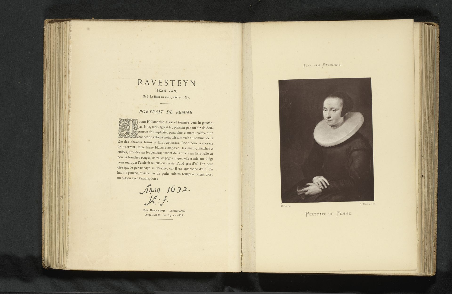 Reproductie van een geschilderd portret van een jonge onbekende Hollandse vrouw door Jan Antonisz. van Ravesteyn by Joseph Maes