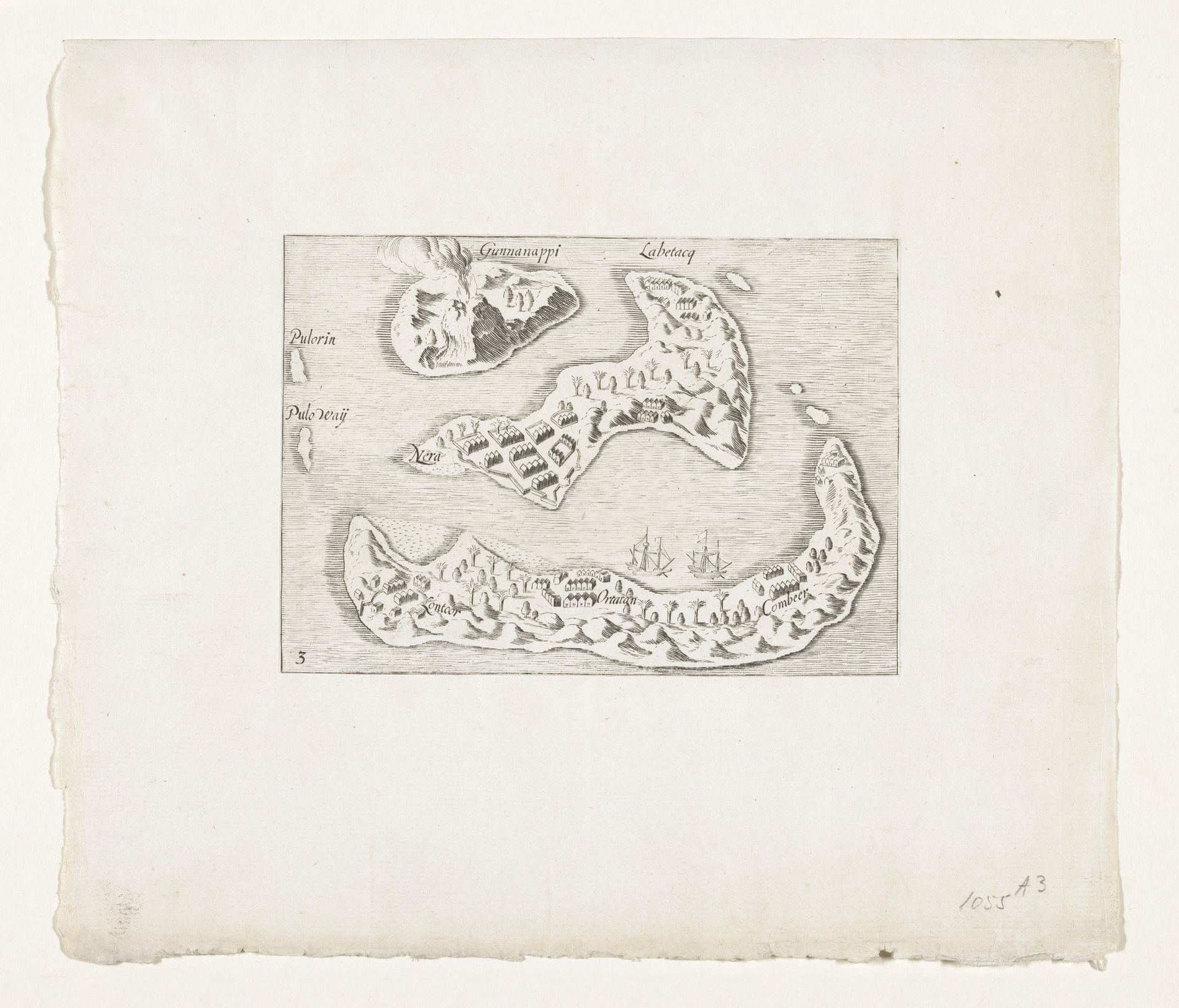 Kaart van de Banda-eilanden, 1599 by Anonymous