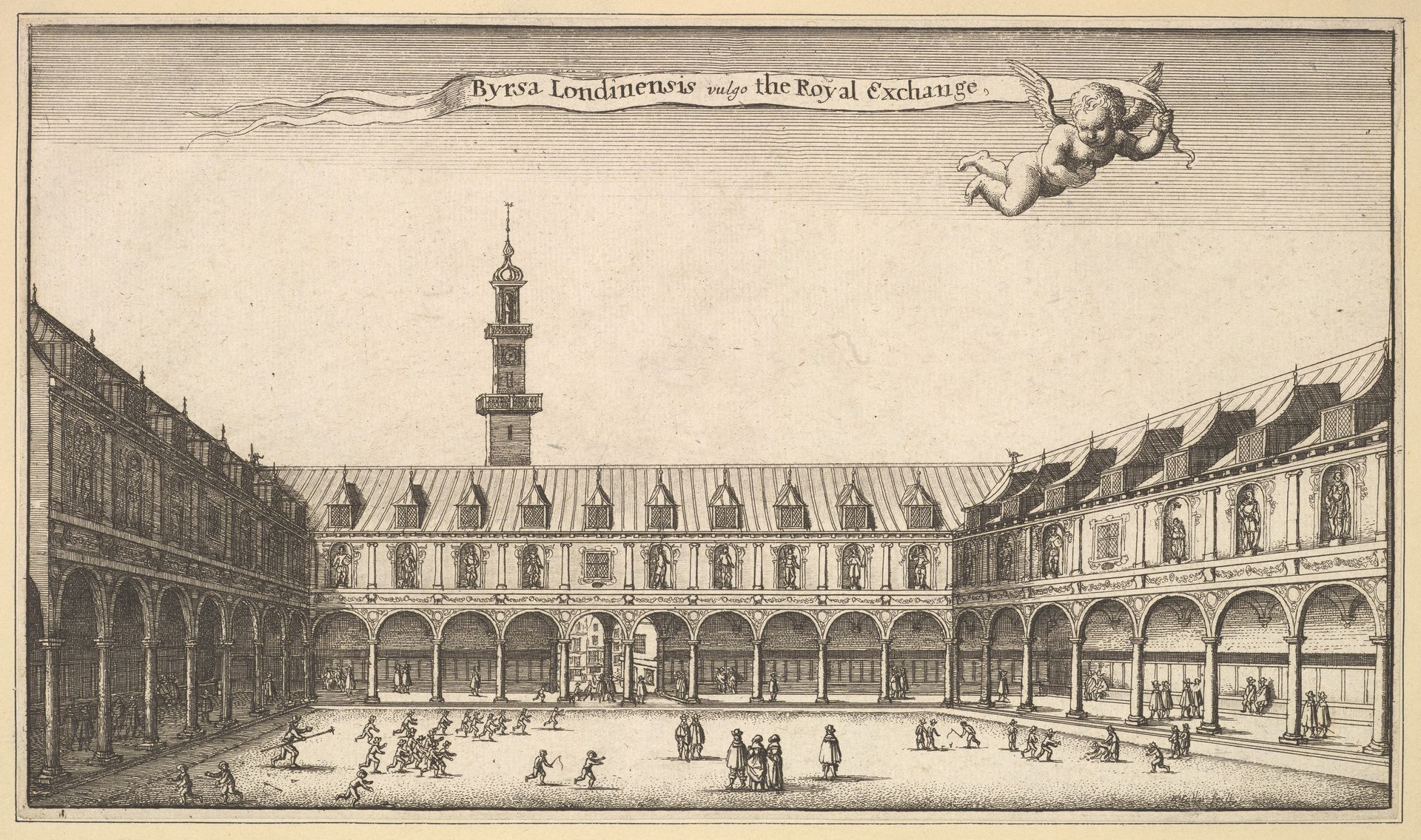 Royal Exchange by Wenceslaus Hollar