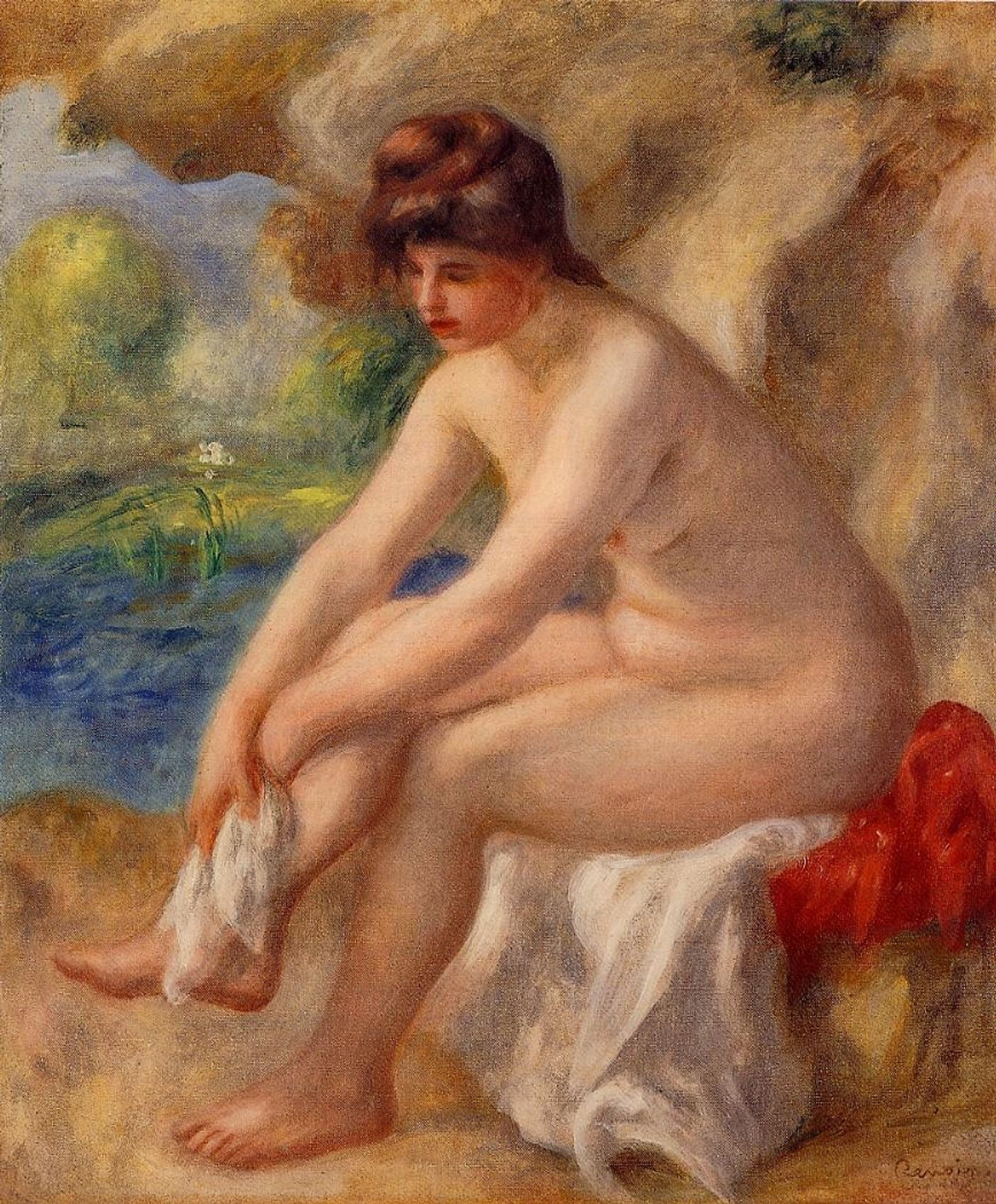 Leaving the Bath by Pierre-Auguste Renoir